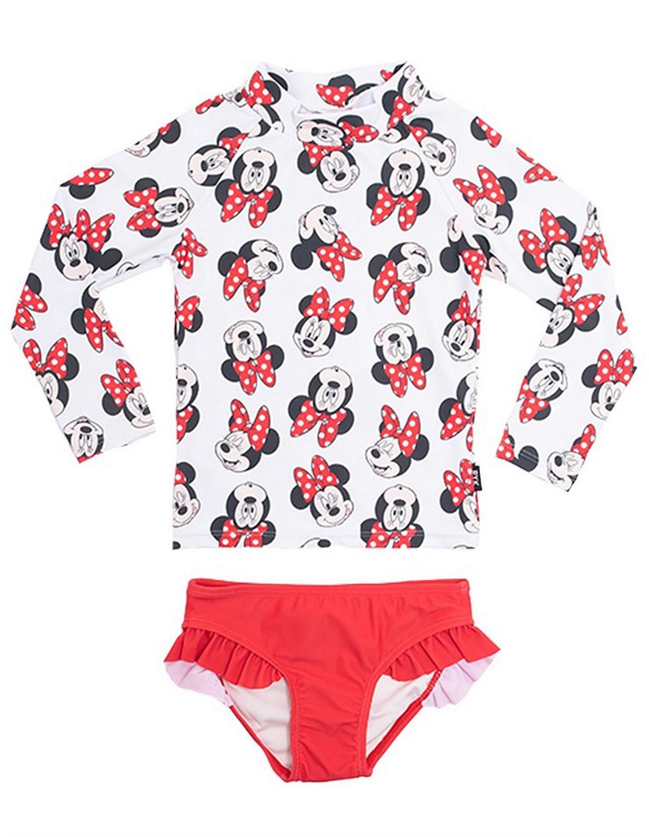 minnie mouse rash guard swimsuit