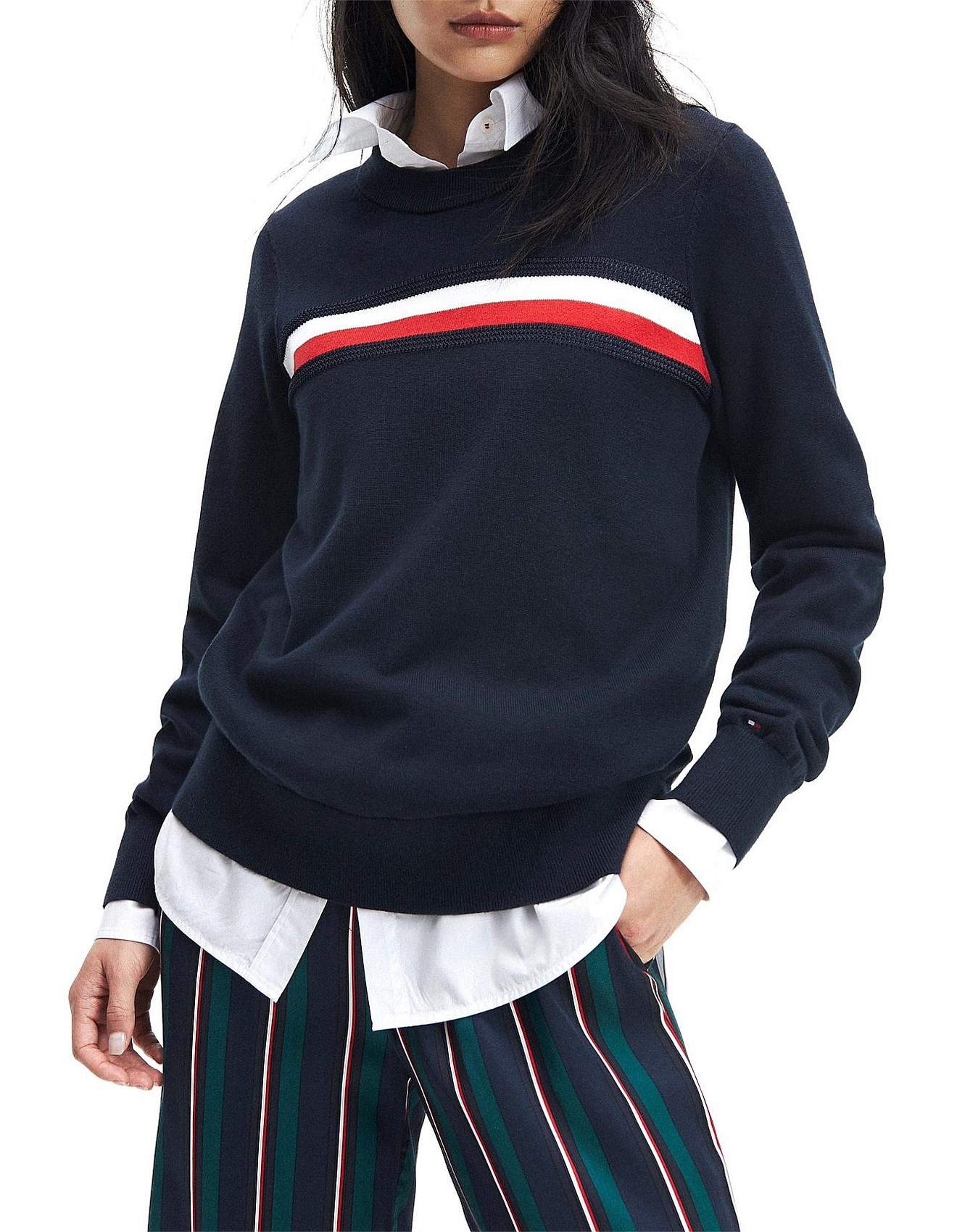 tommy hilfiger global stripe sweatshirt