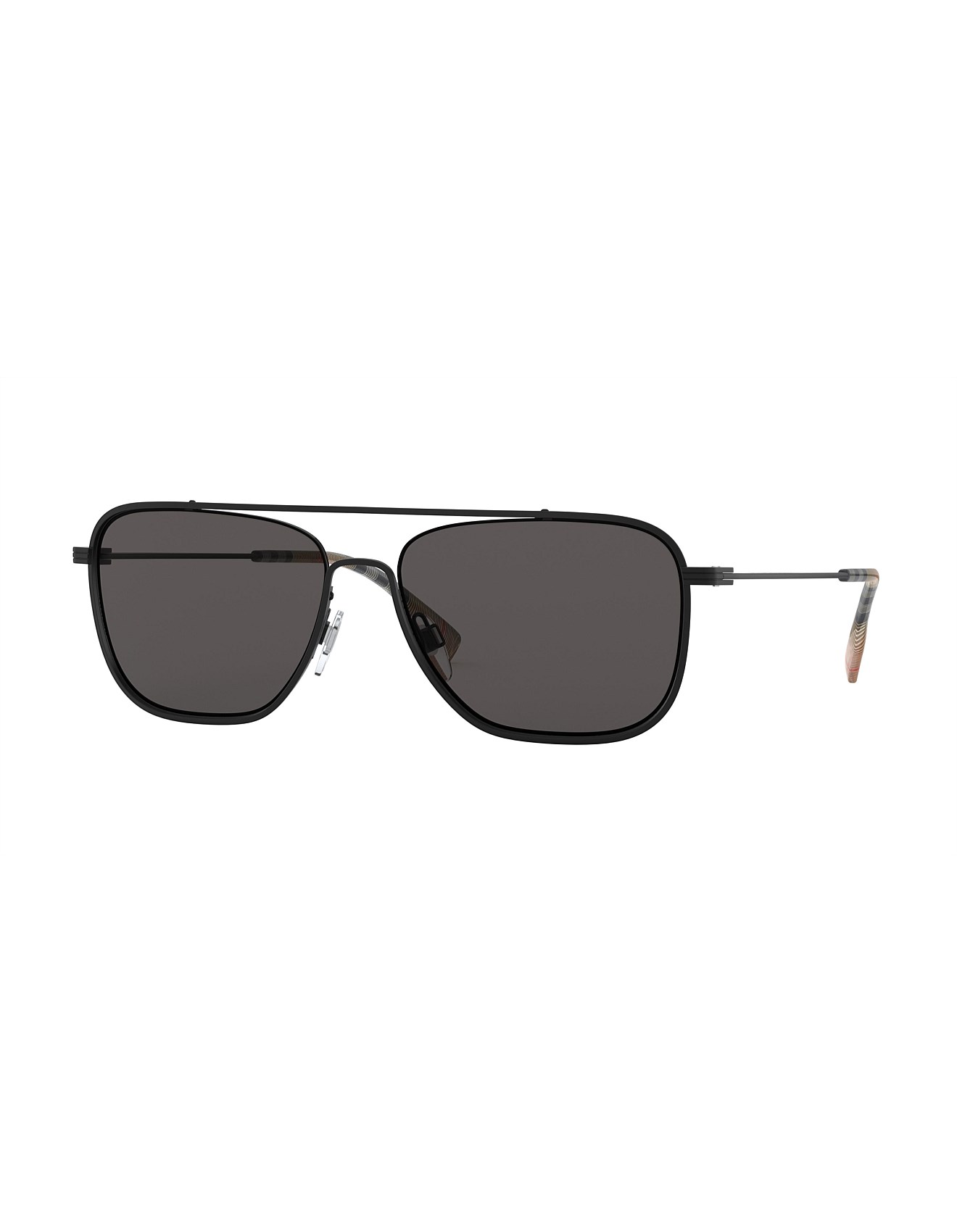 Burberry: Perfume, Sunglasses & more| David Jones - FALCON MATTE BLACK  Square Steel Sunglasses