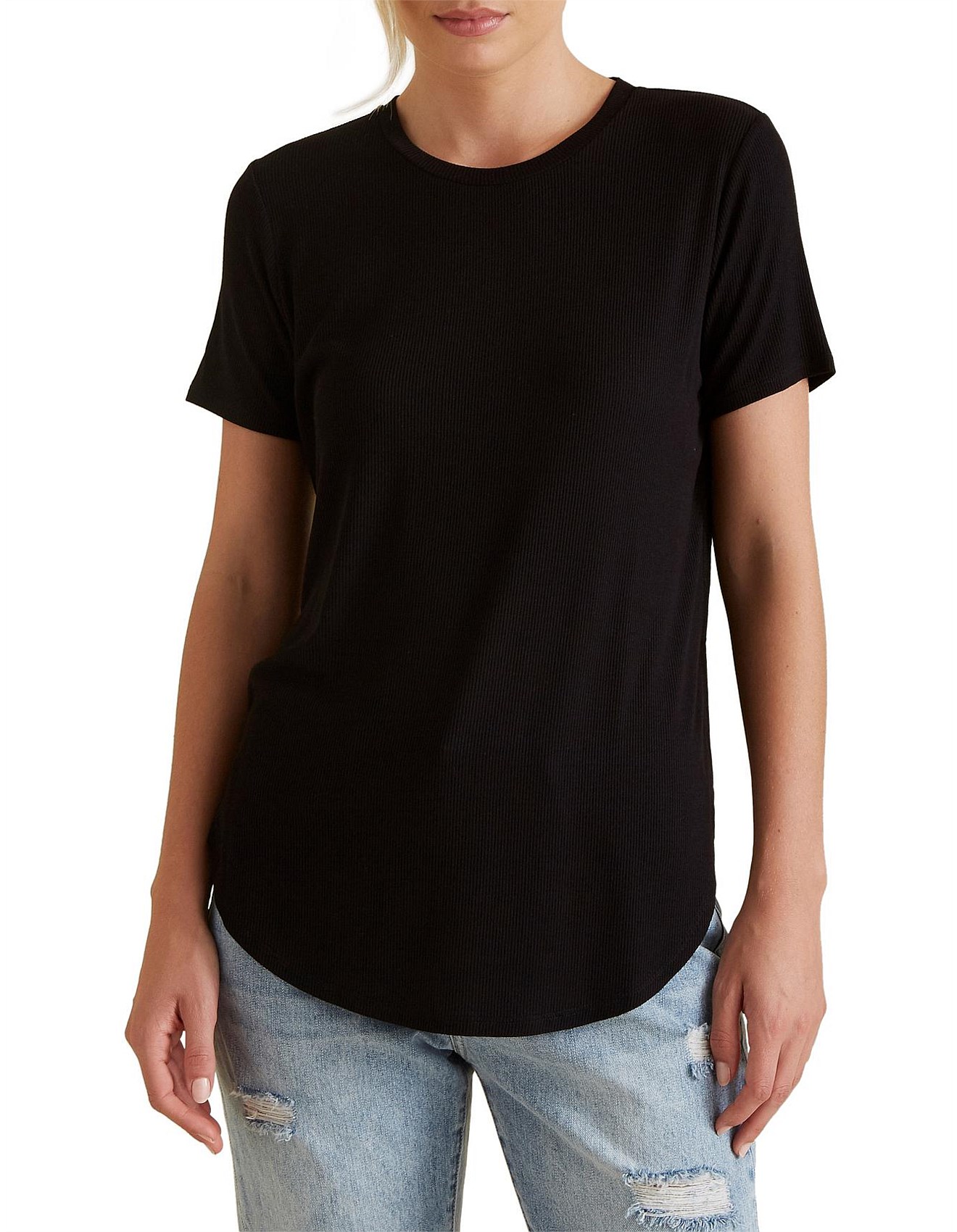 scoop hem tee