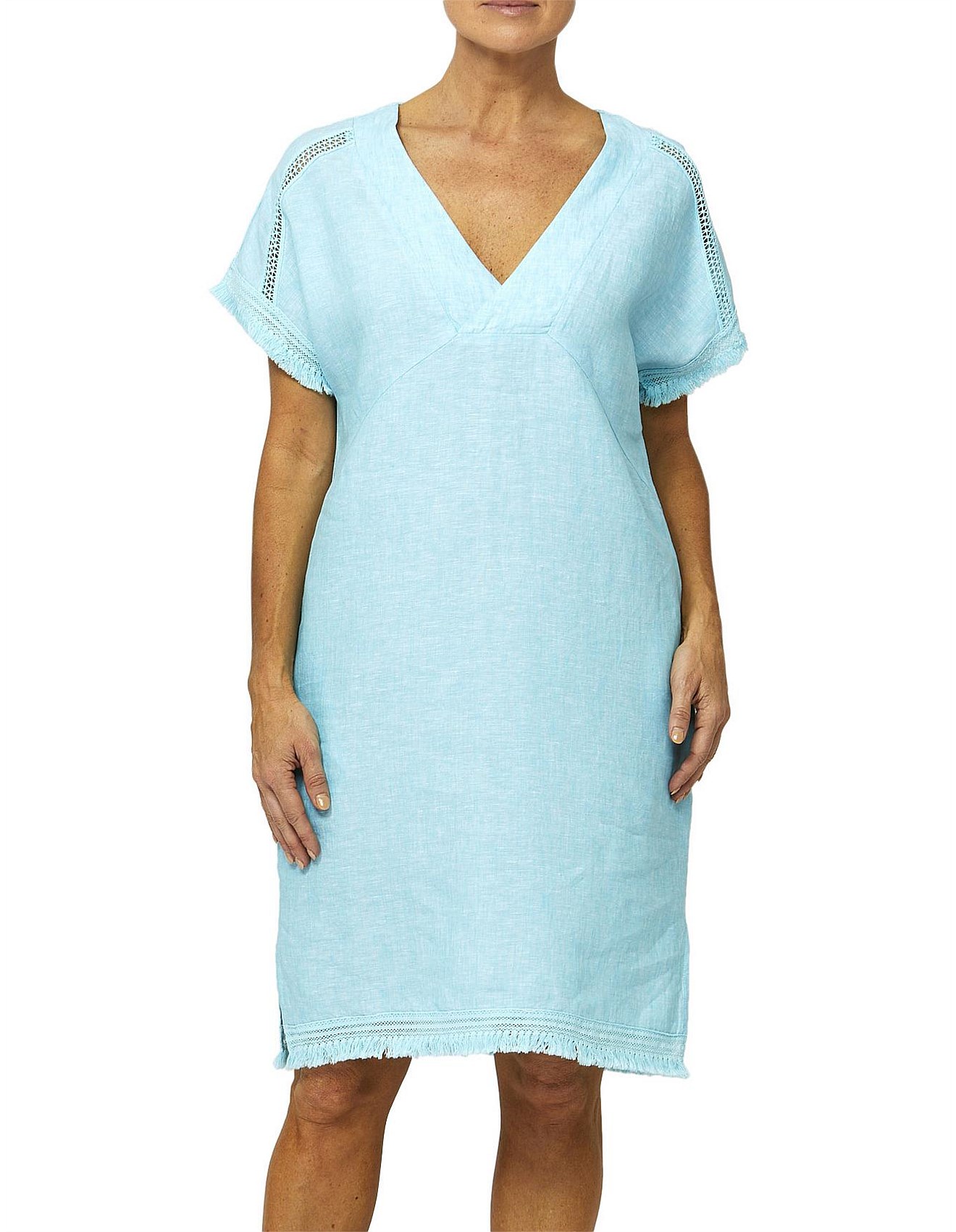 david jones linen dress