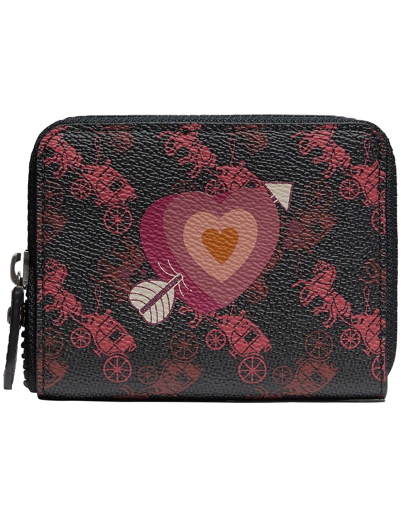 coach wallet with hearts