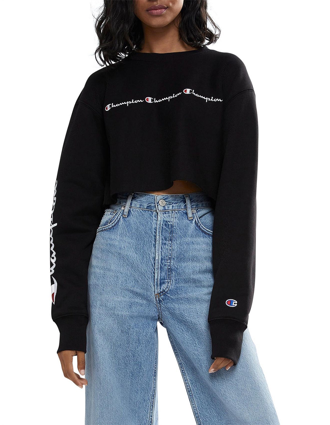 cropped champion crewneck