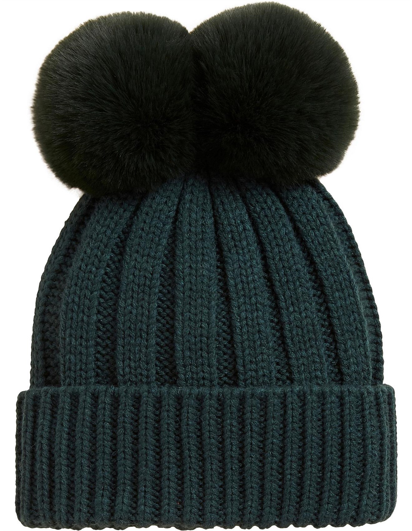 primark double pom pom hat