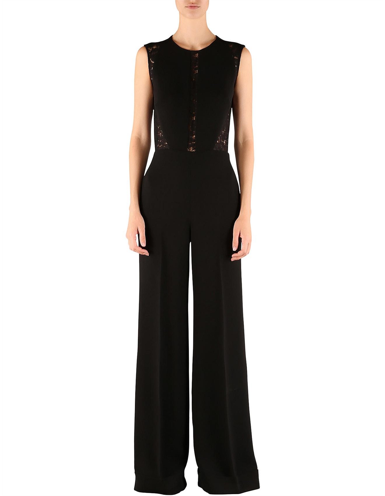 Bianca Spender Black Crepe Carmen Jumpsuit David Jones