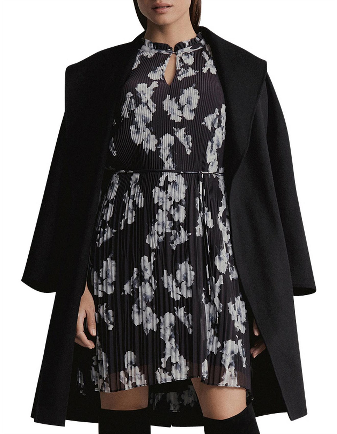 Witchery plisse print on sale dress