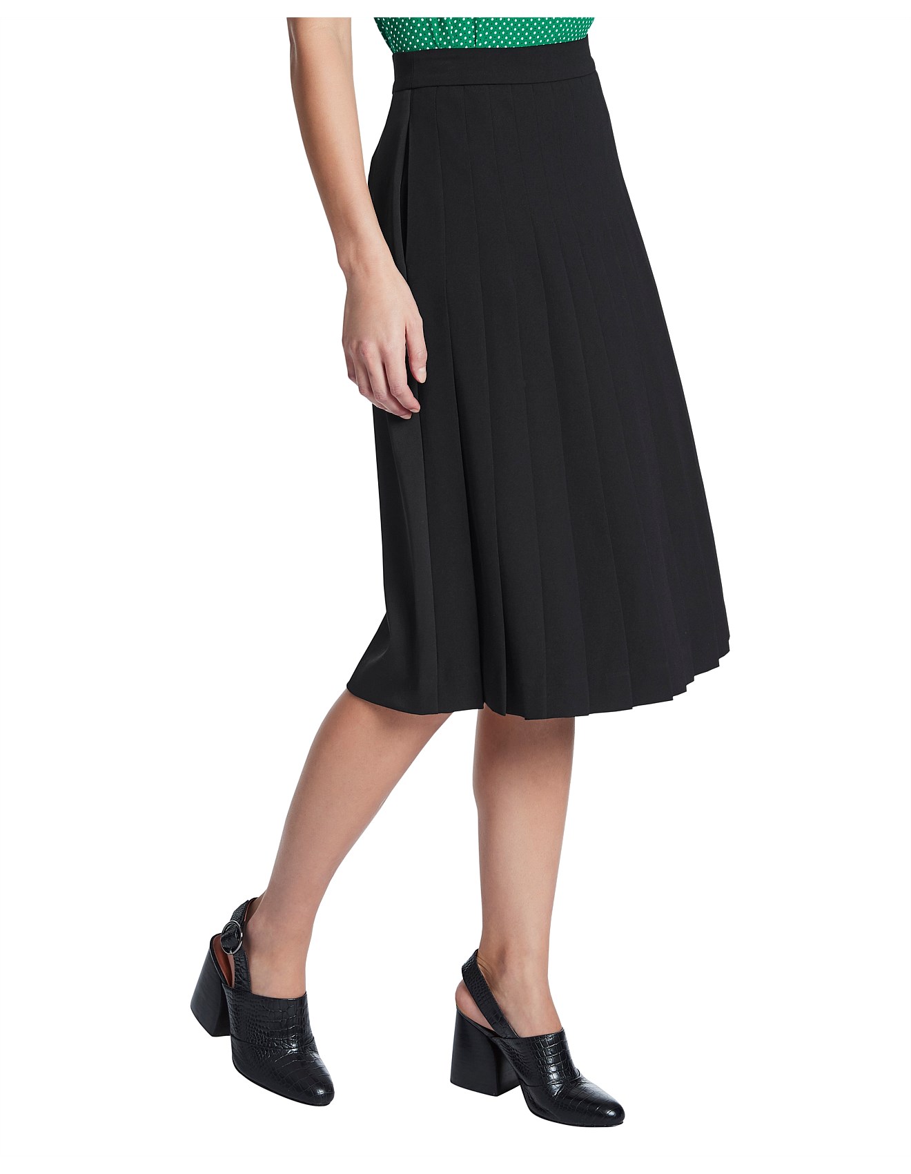 David Jones - PLEATED BLACK SKIRT