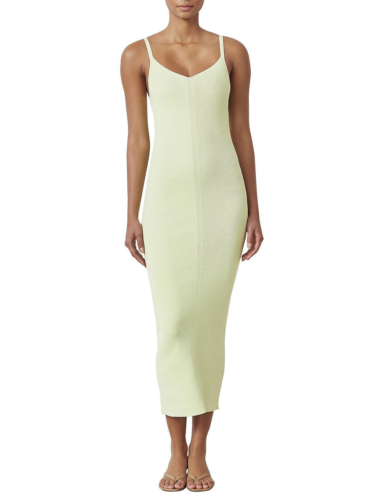 bec and bridge citrus club knit midi dress