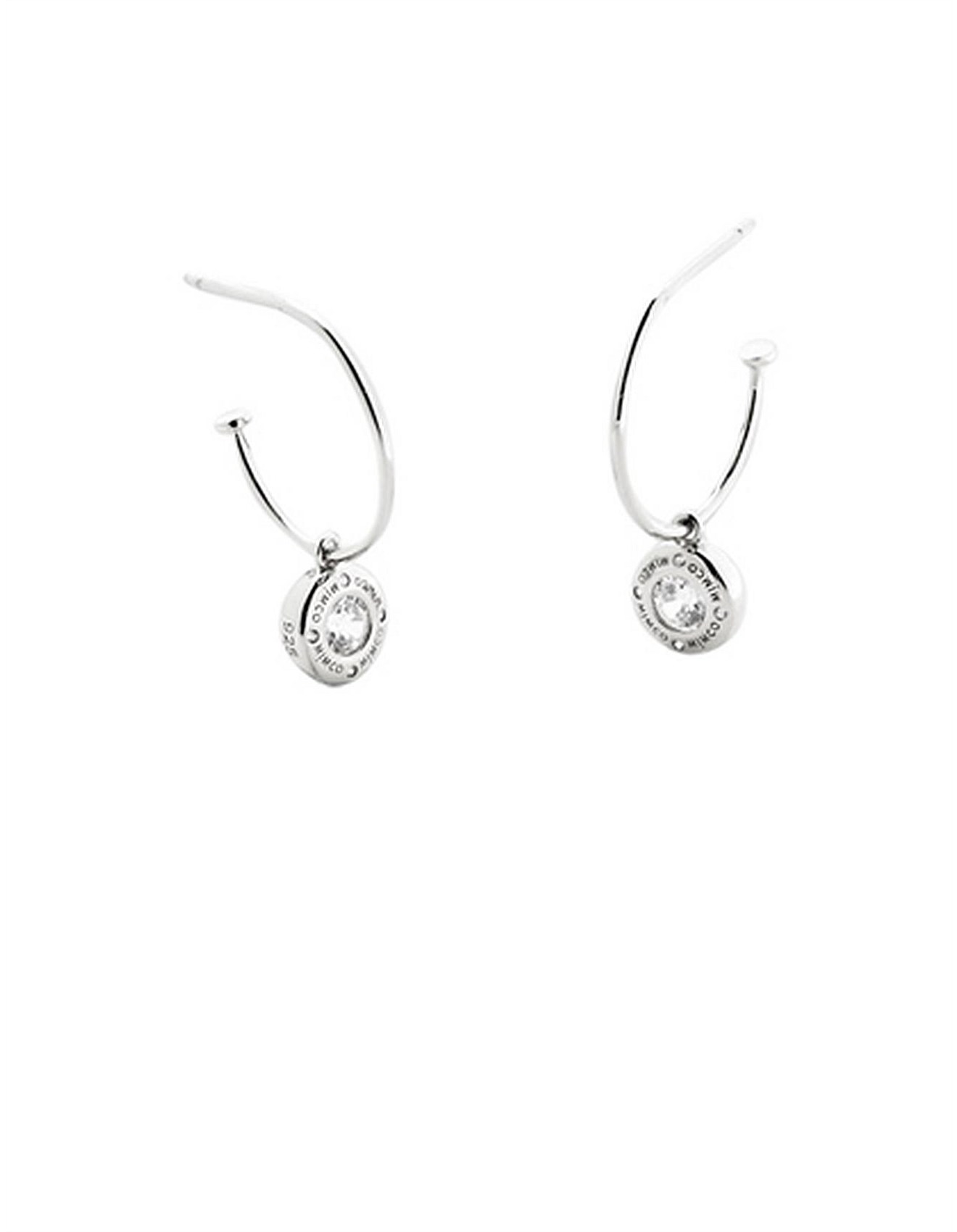 mimco silver hoops