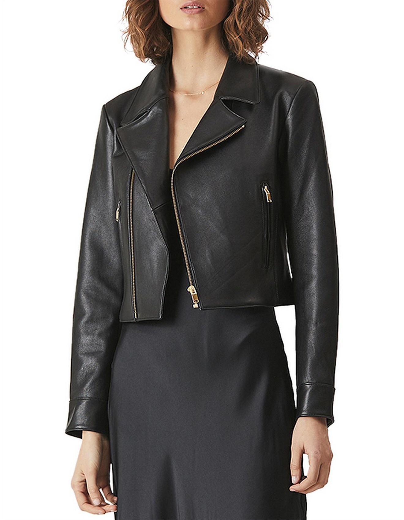 ena pelly cropped leather jacket