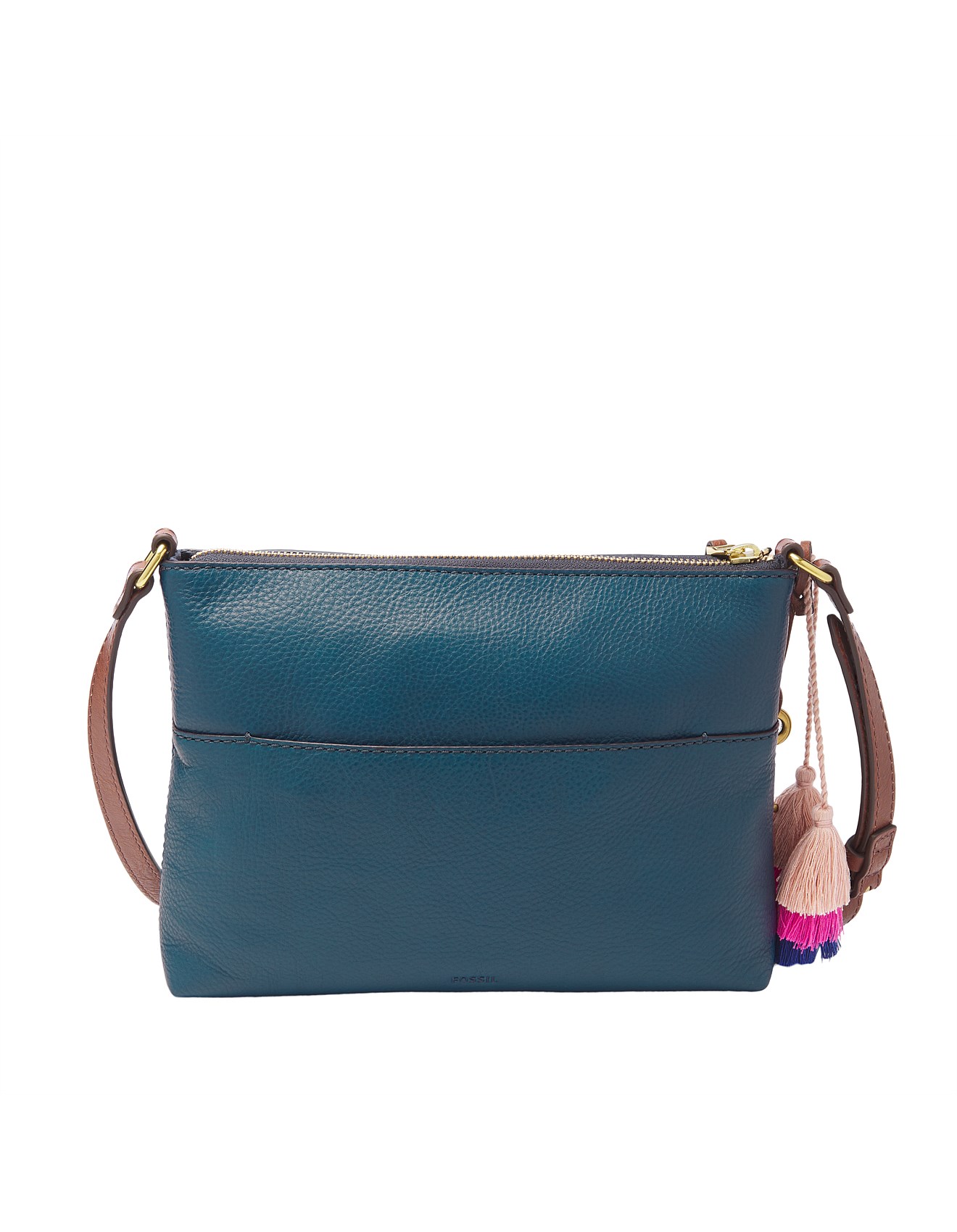 blue over the shoulder bag