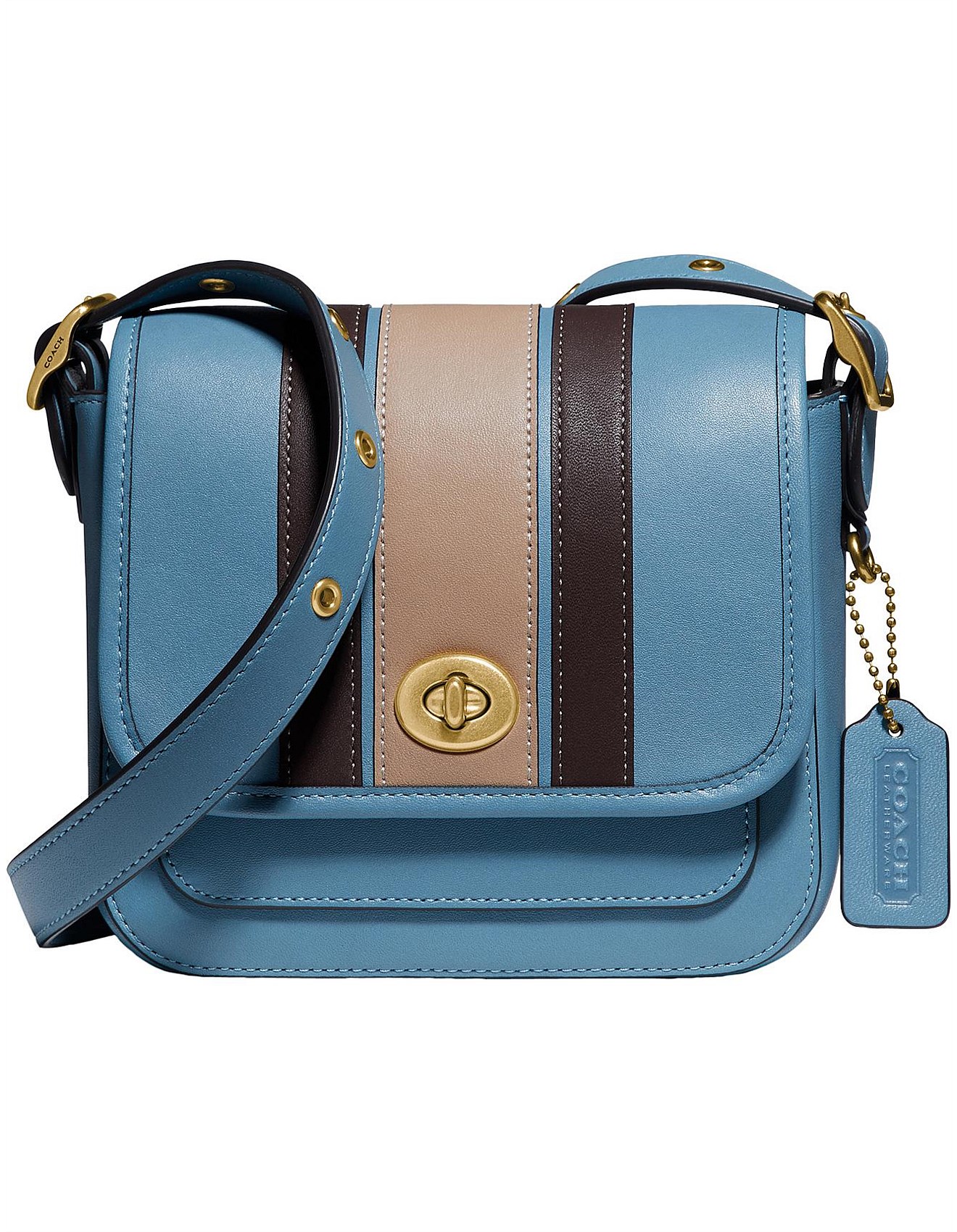 coach rambler crossbody with varsity stripe