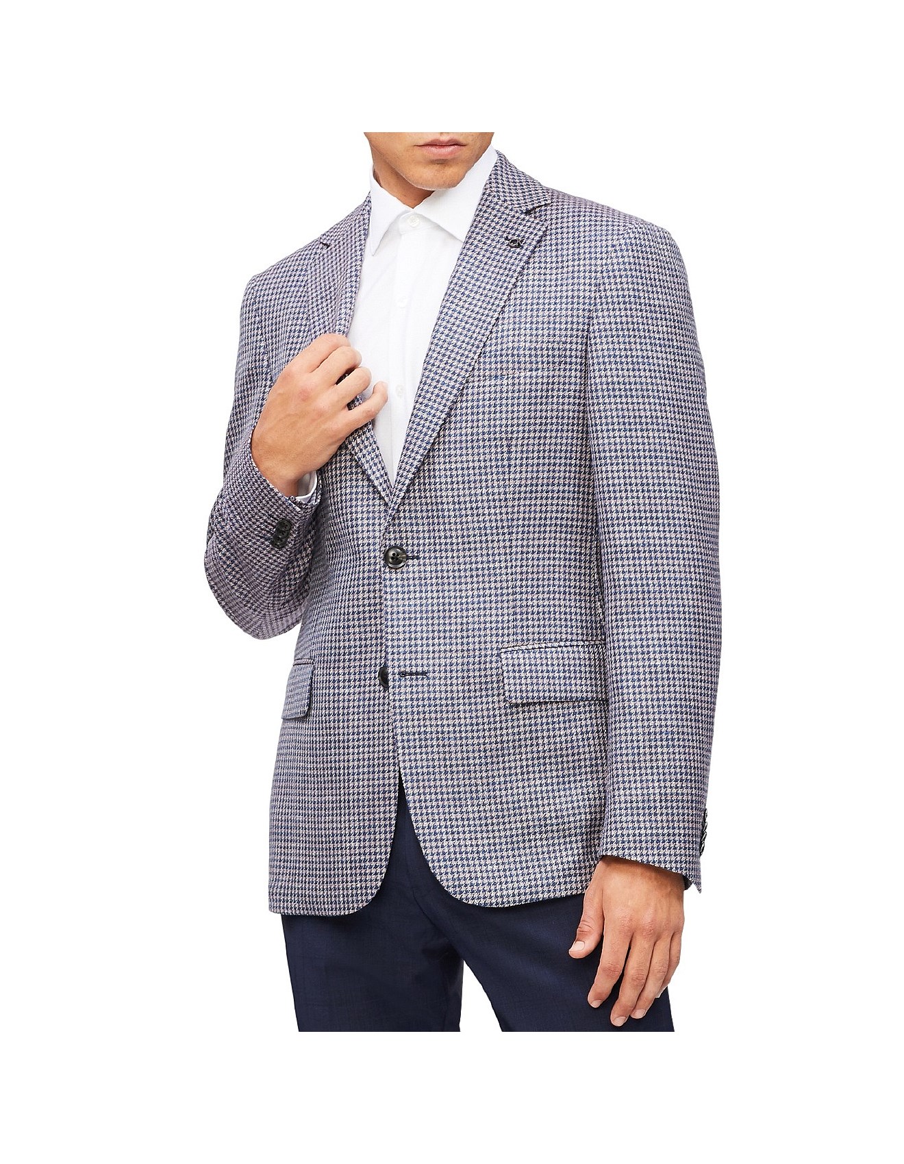 Calvin Klein Wide Notch Houndstooth Jacket David Jones