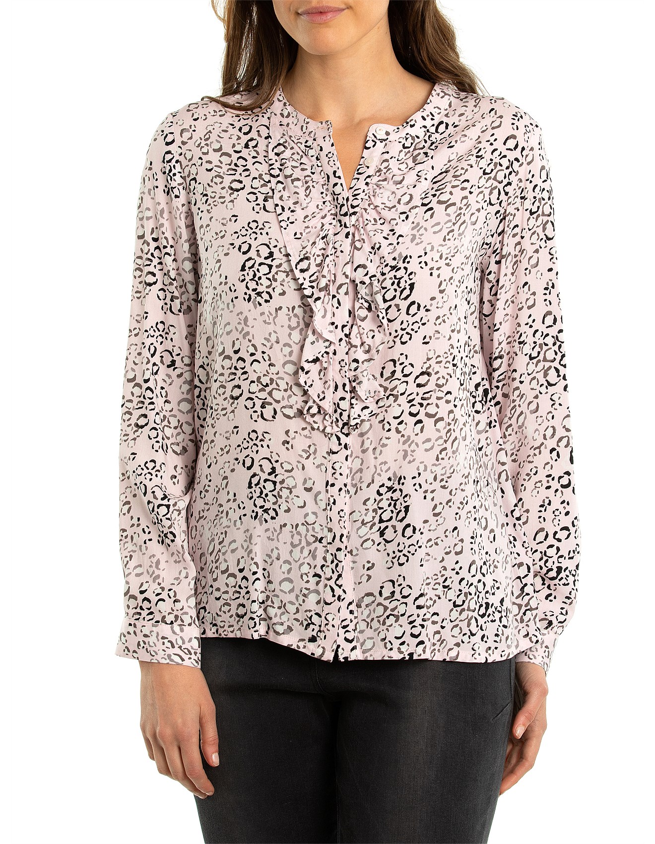 animal motif shirt black