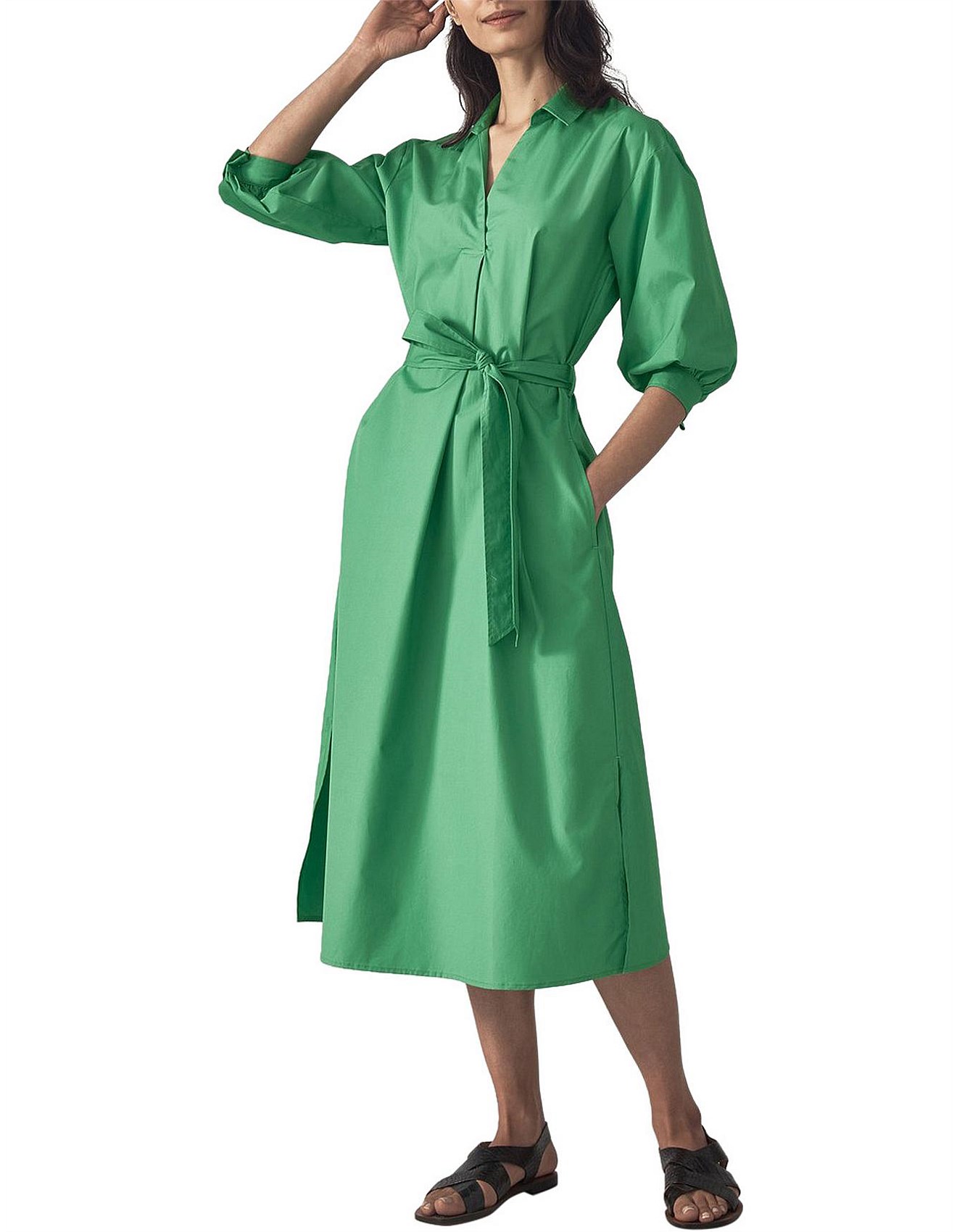 trenery green dress