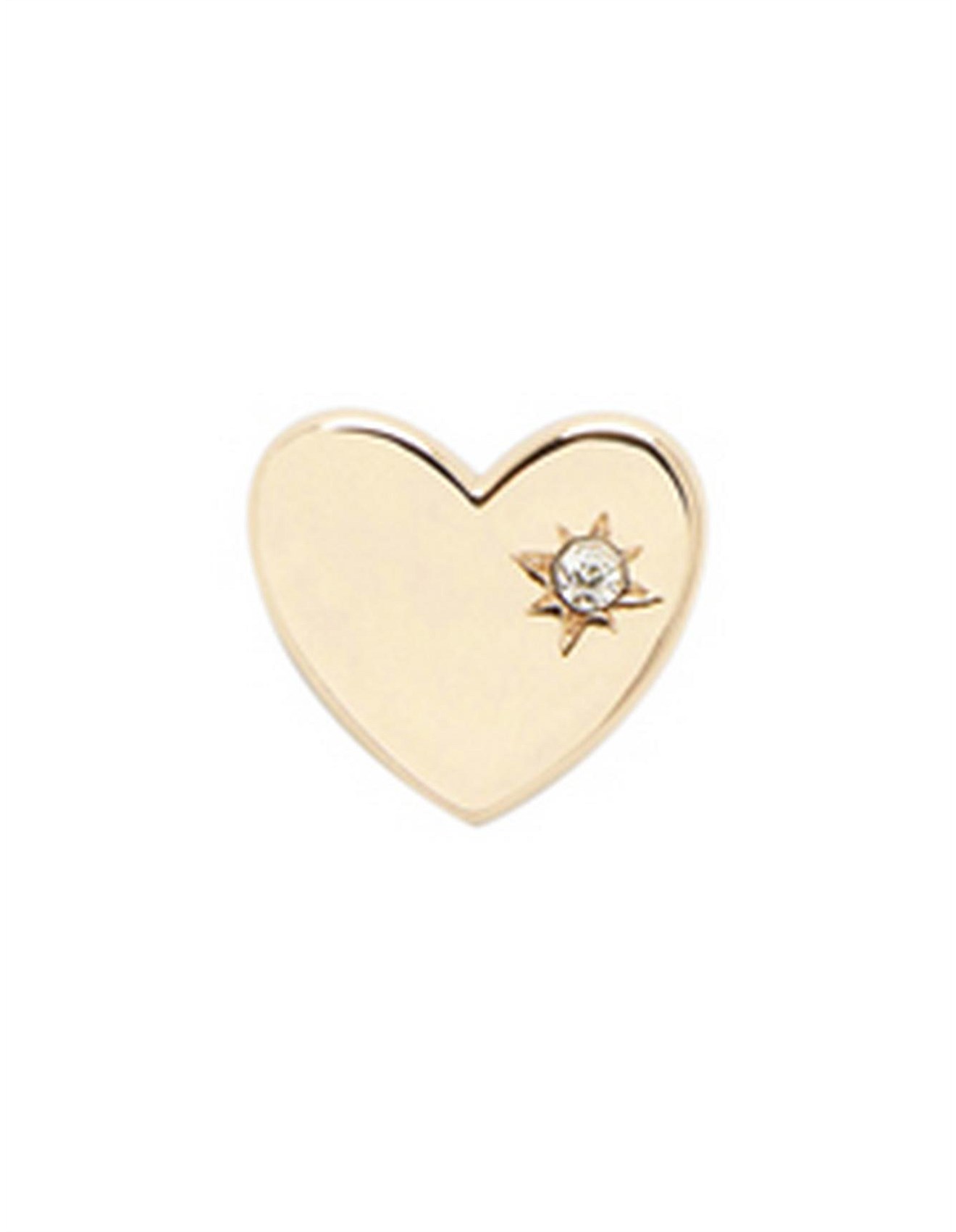 mimco love heart earrings