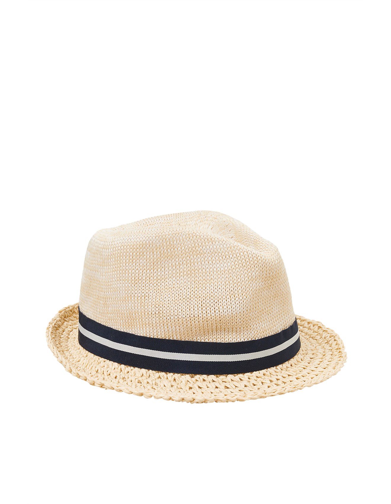 woven trilby hat