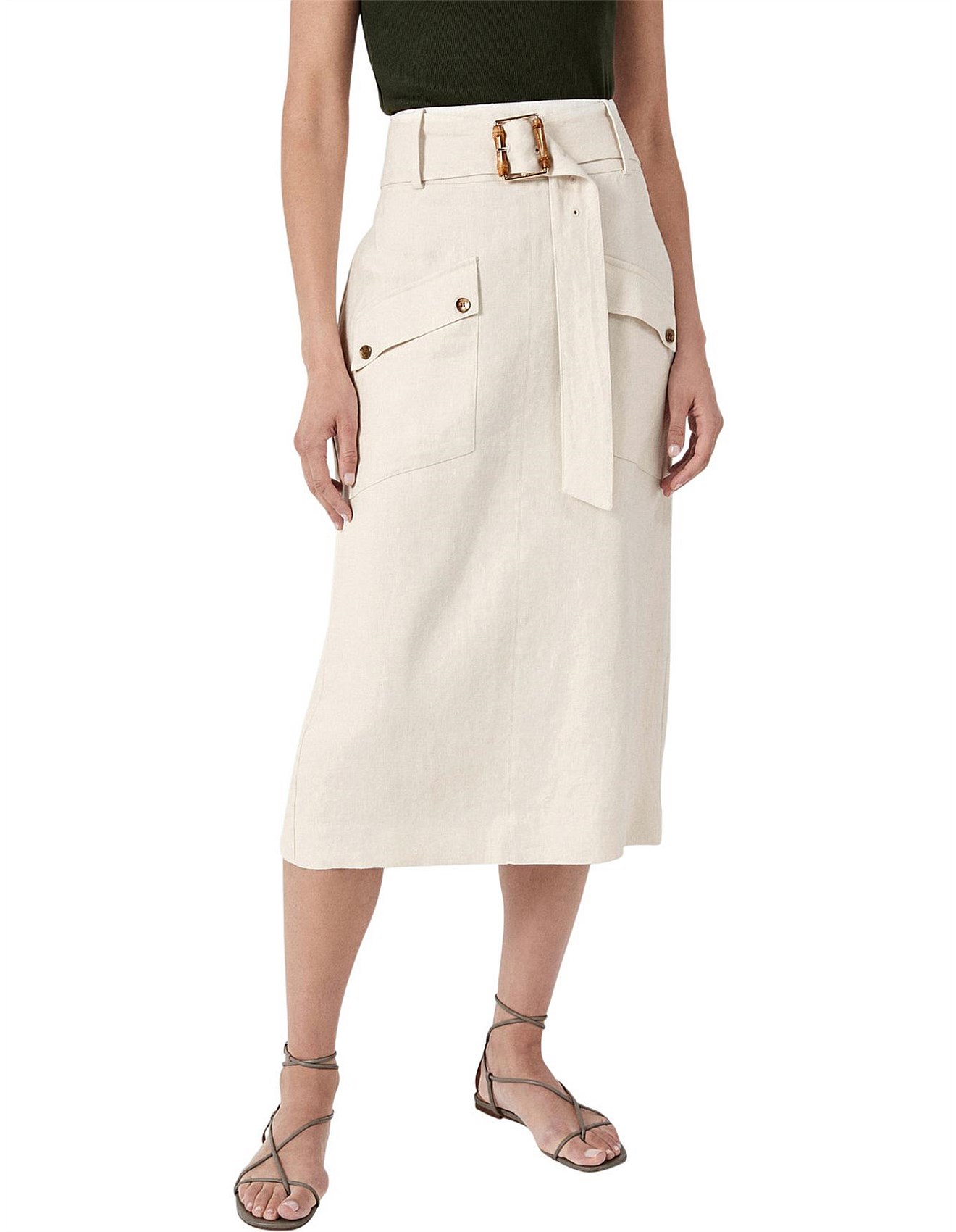 David jones white pencil sale skirt