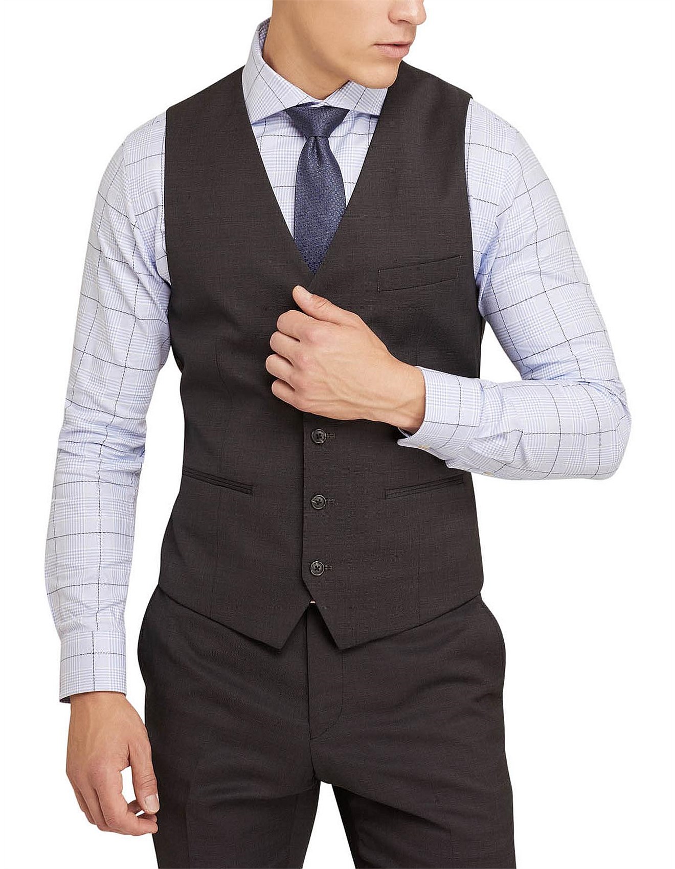 charcoal vest and pants