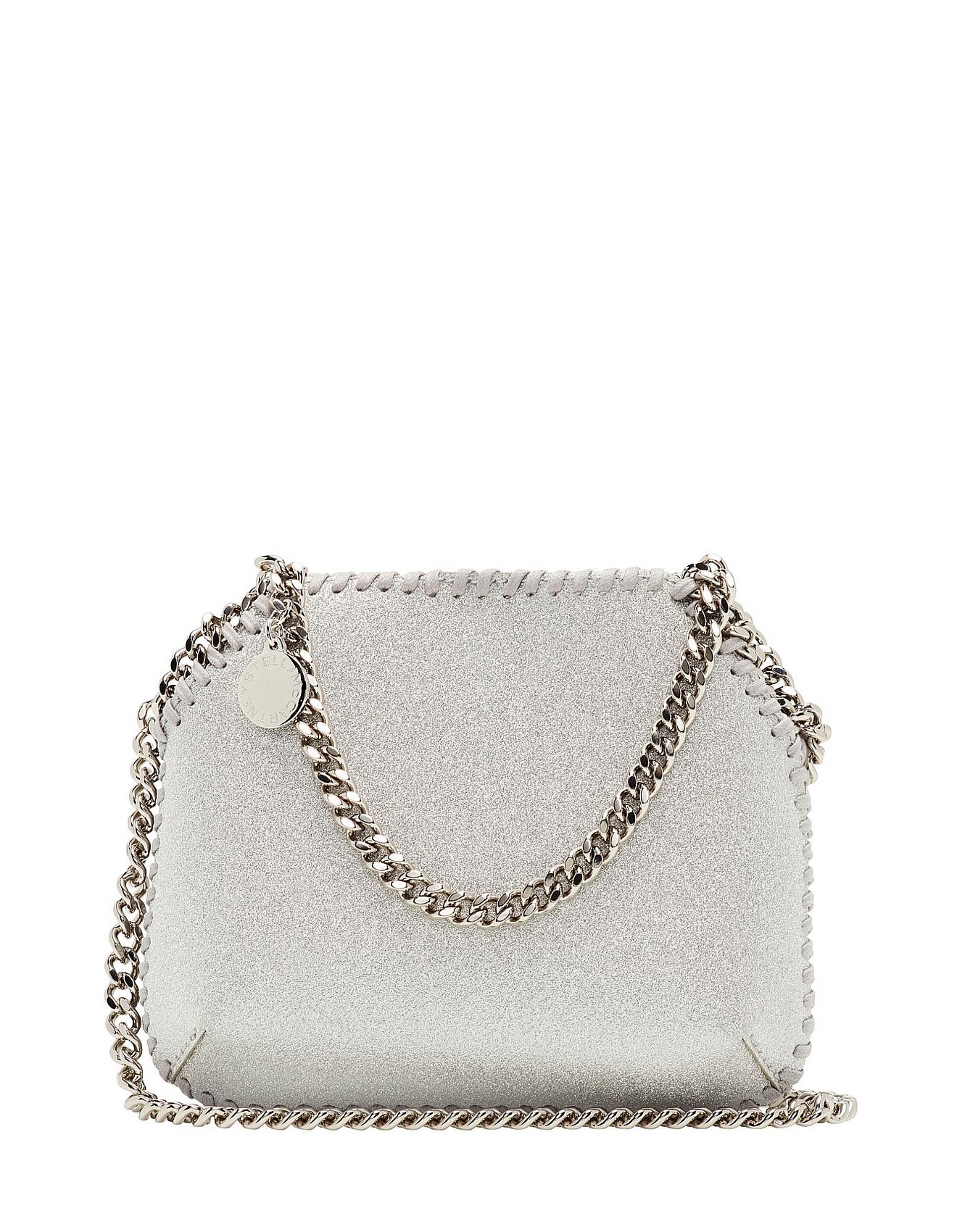 silver glitter shoulder bag