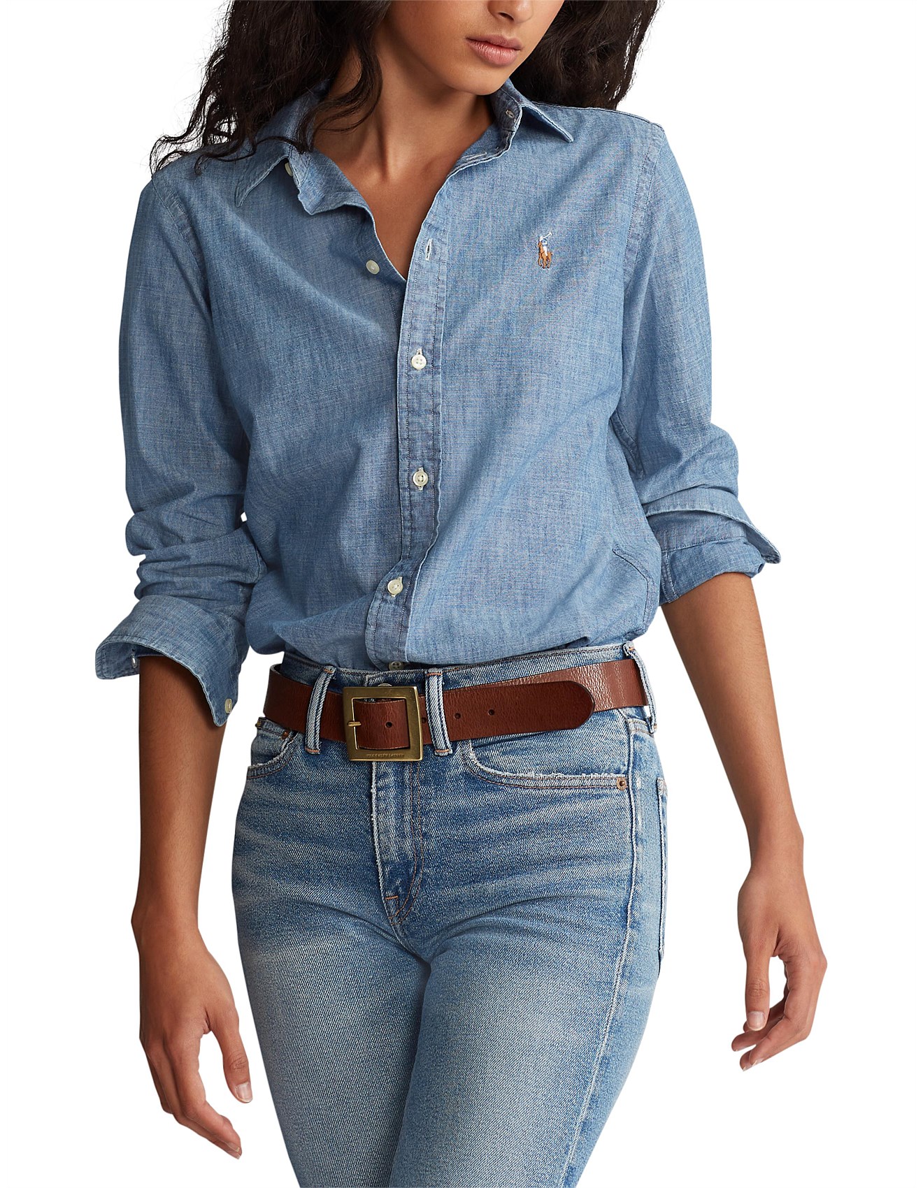 polo denim shirt womens