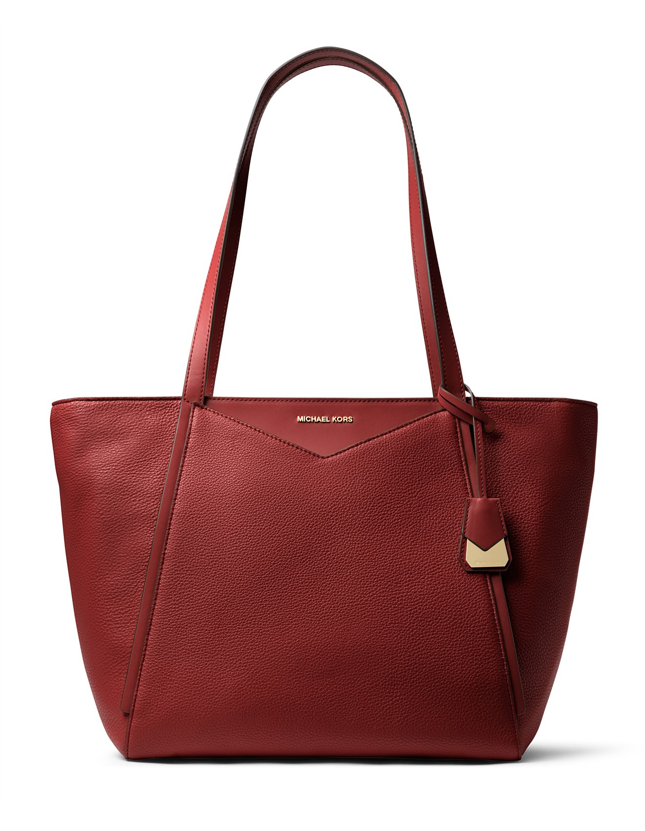 brown leather tote handbag