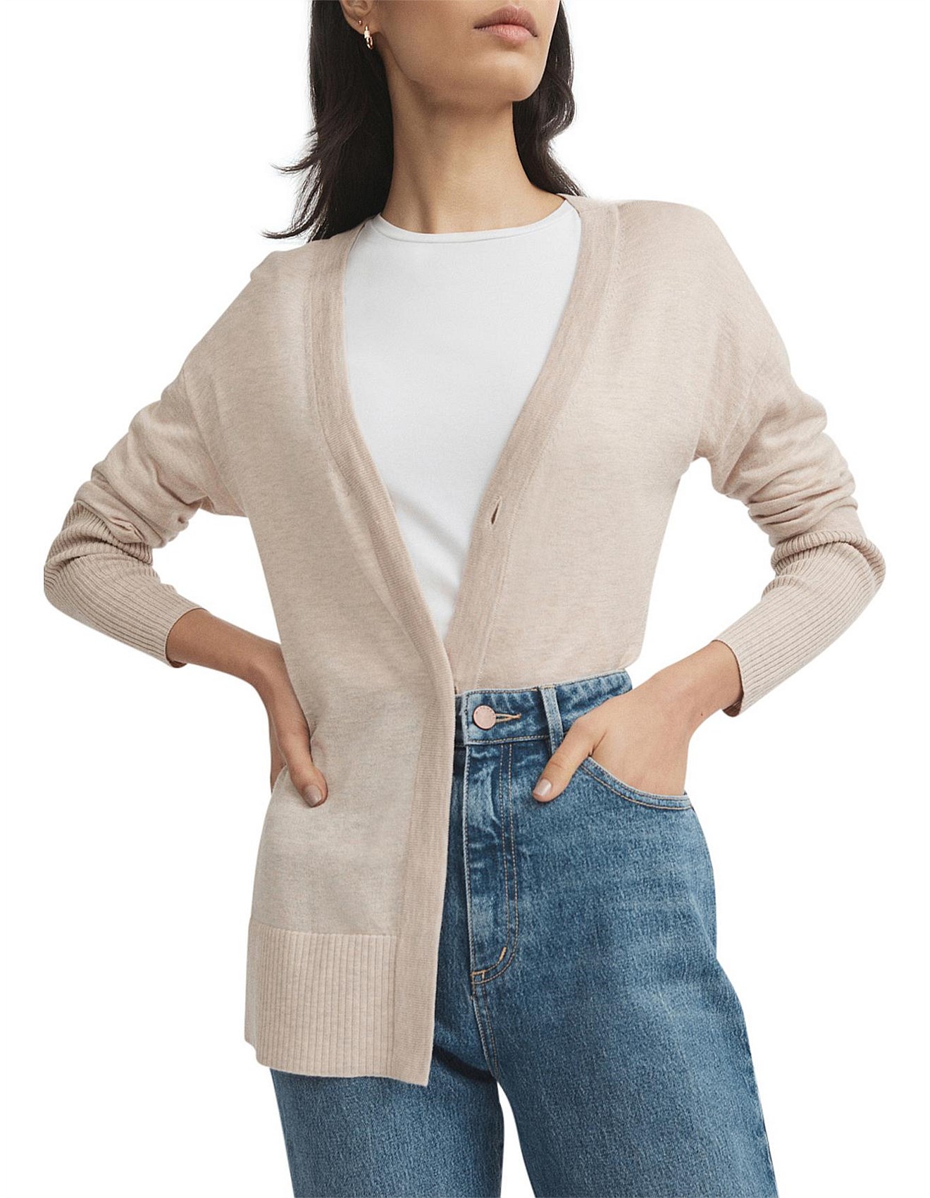 bubble sleeve cardigan