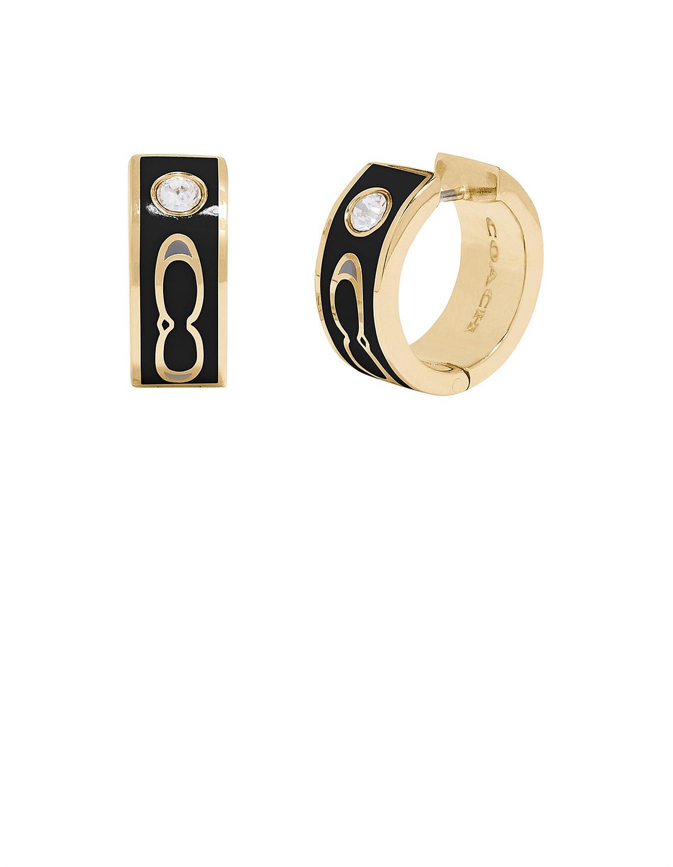 Coach huggie store earrings