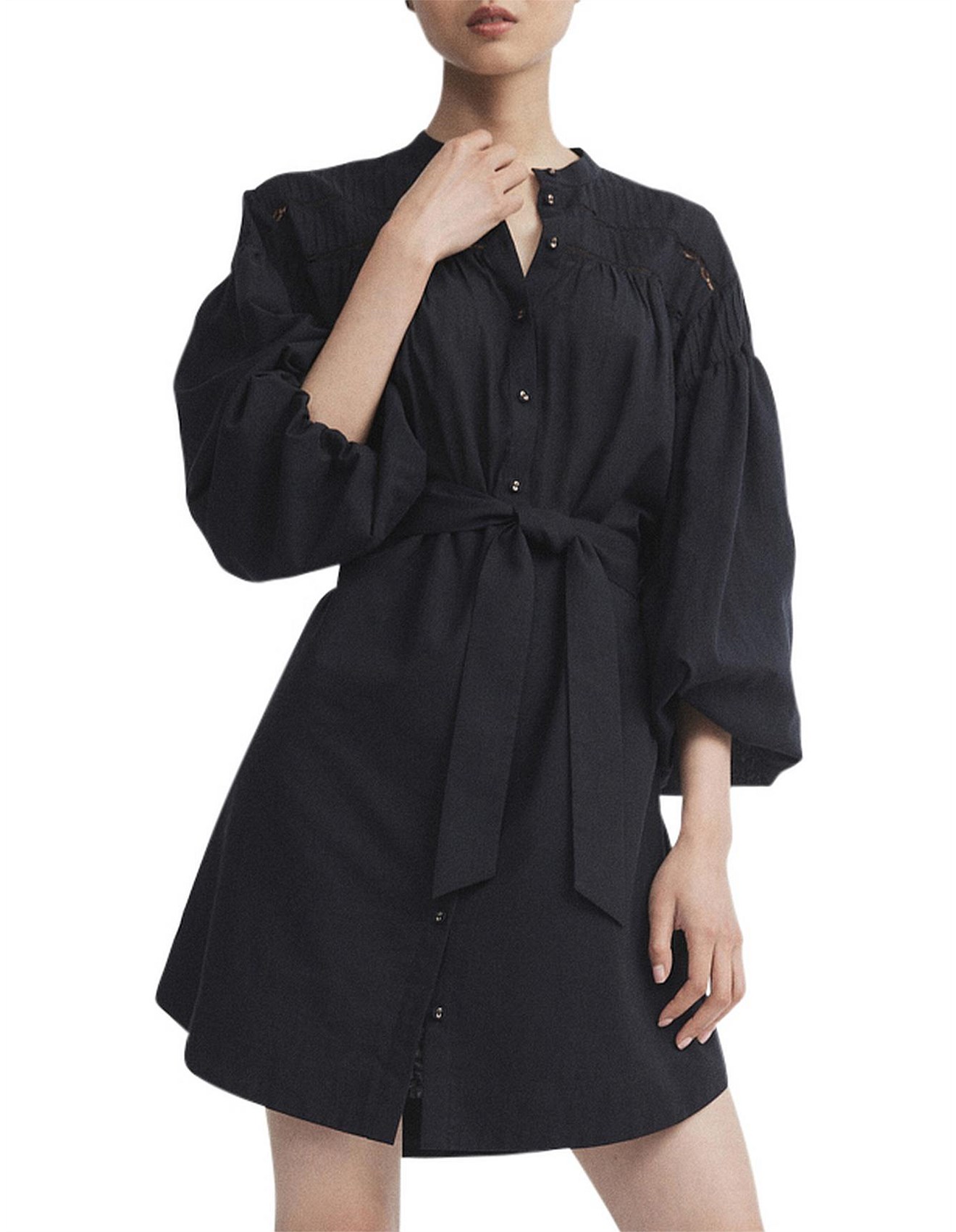 witchery black shirt dress