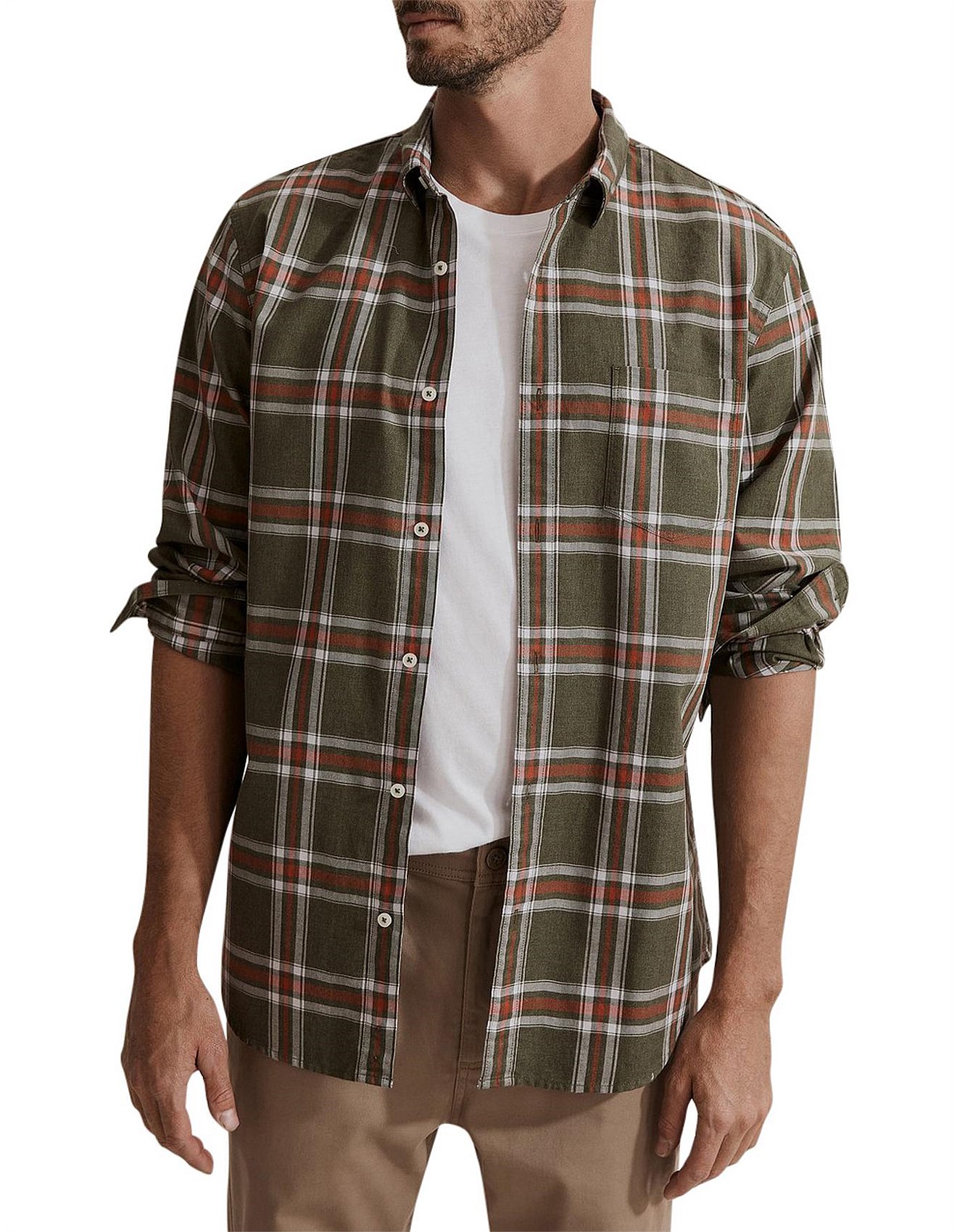 lasula oversized brushed check shirt