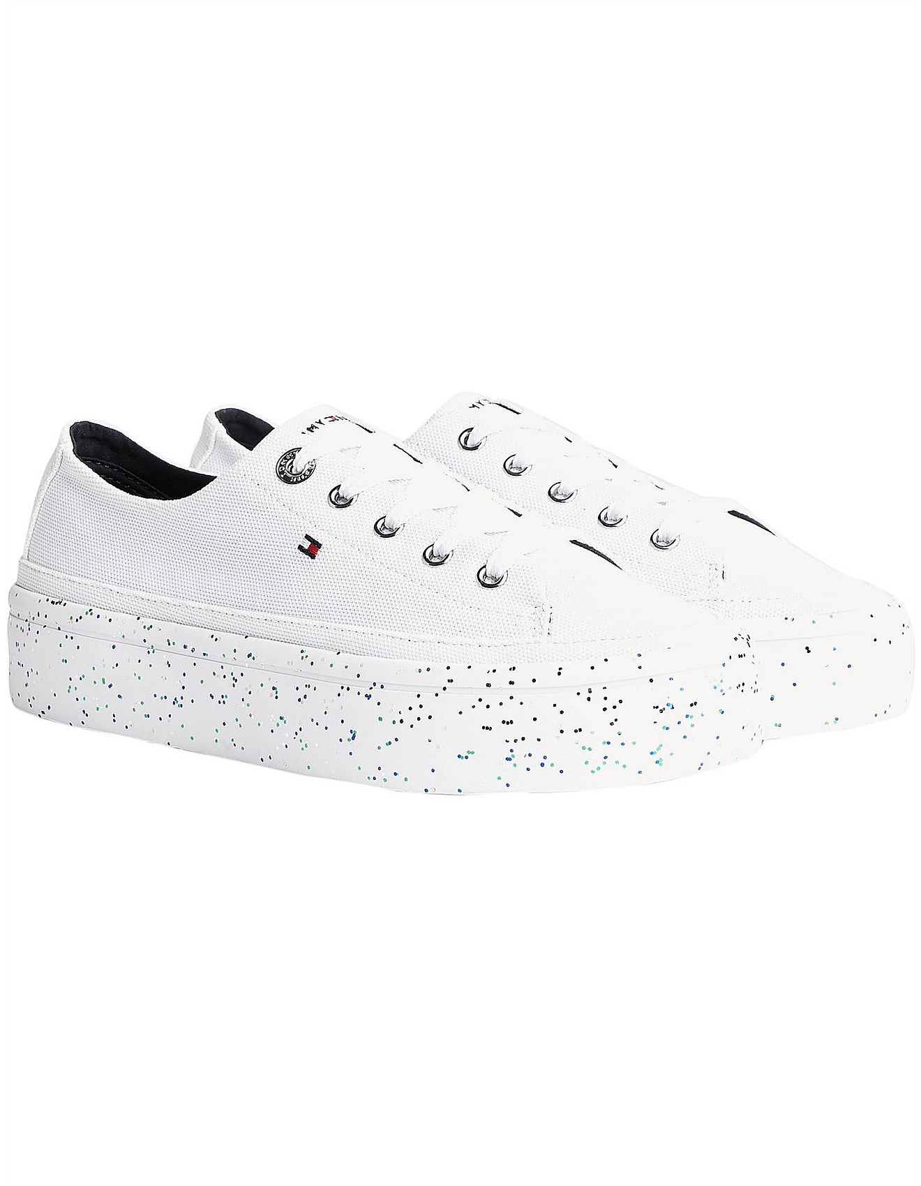 glitter flatform trainers