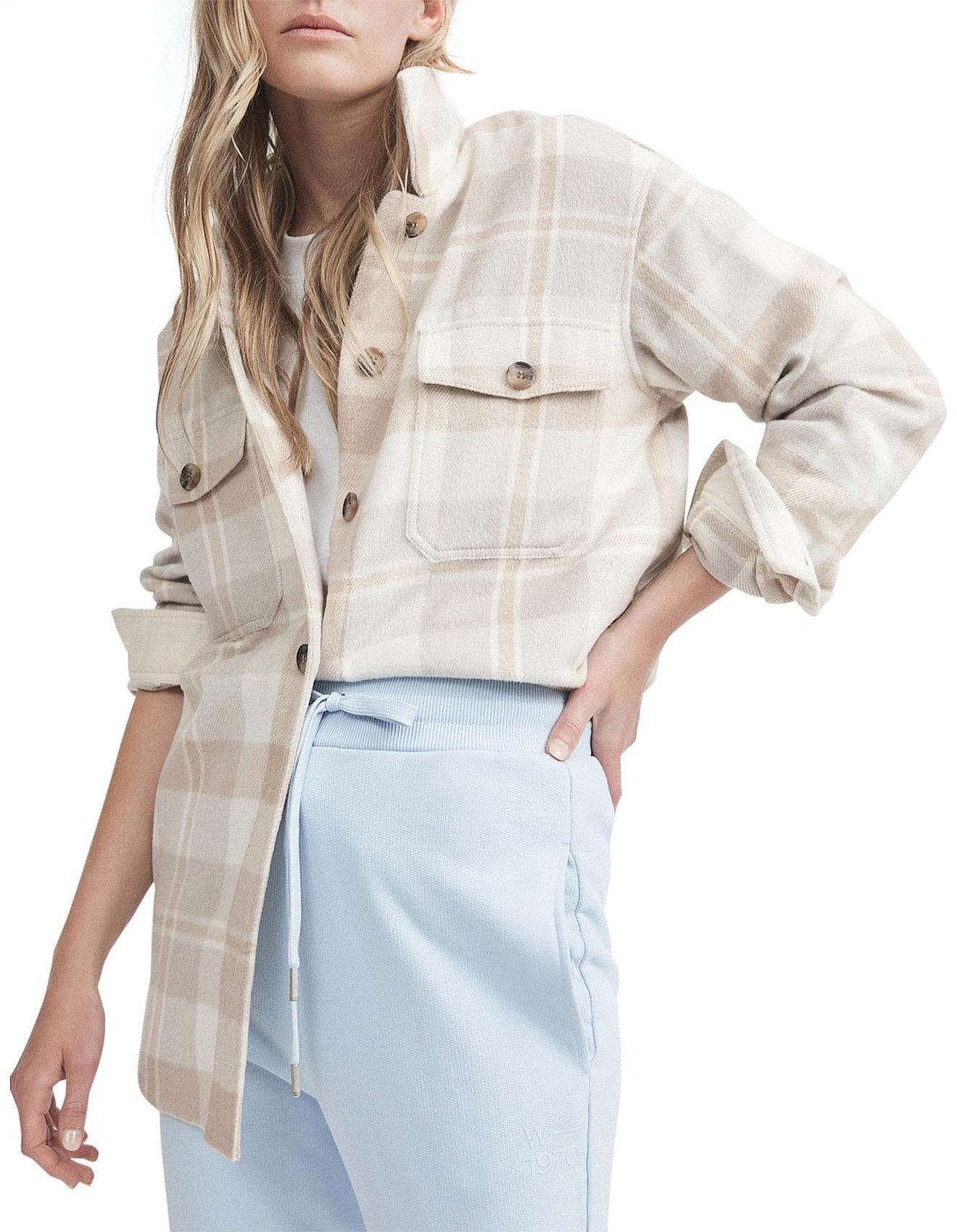 witchery check overshirt