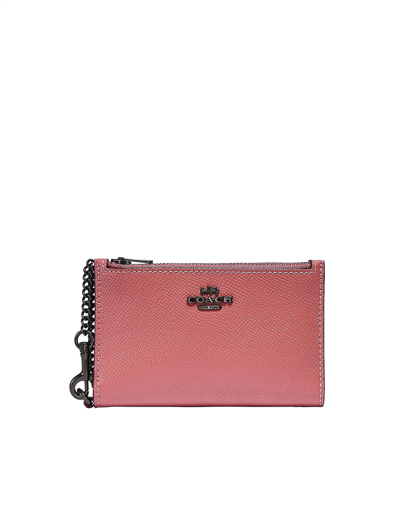 coach chain card case