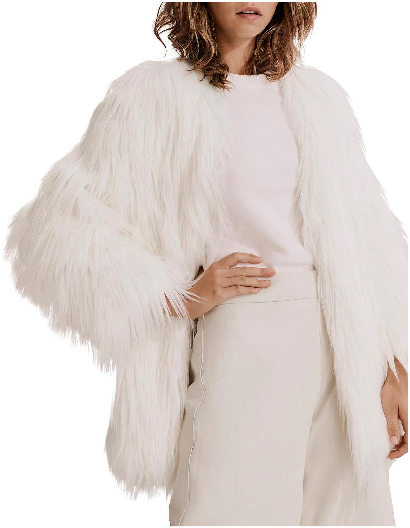 Country road faux fur jacket hotsell