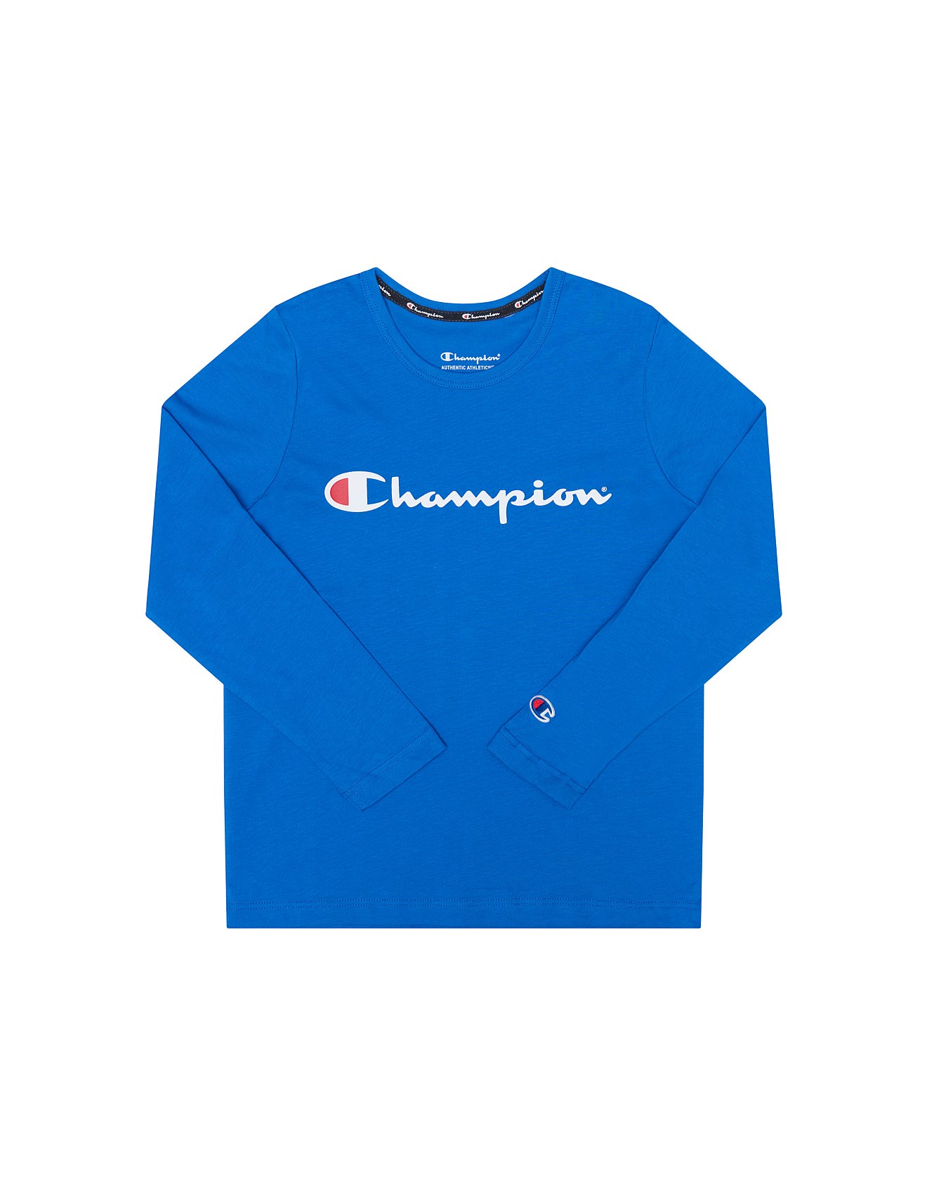 light blue champion long sleeve shirt