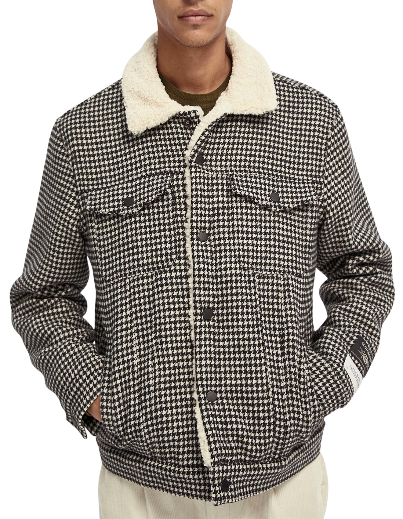 wool sherpa lined jacket