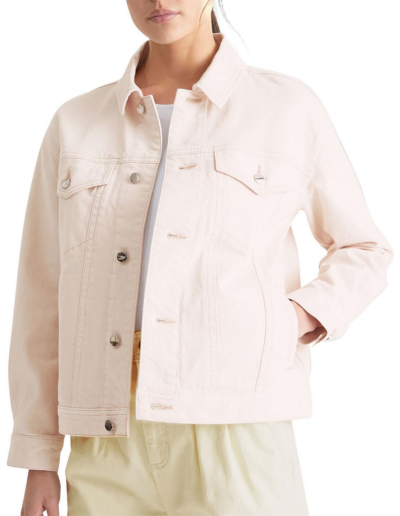 witchery white denim jacket