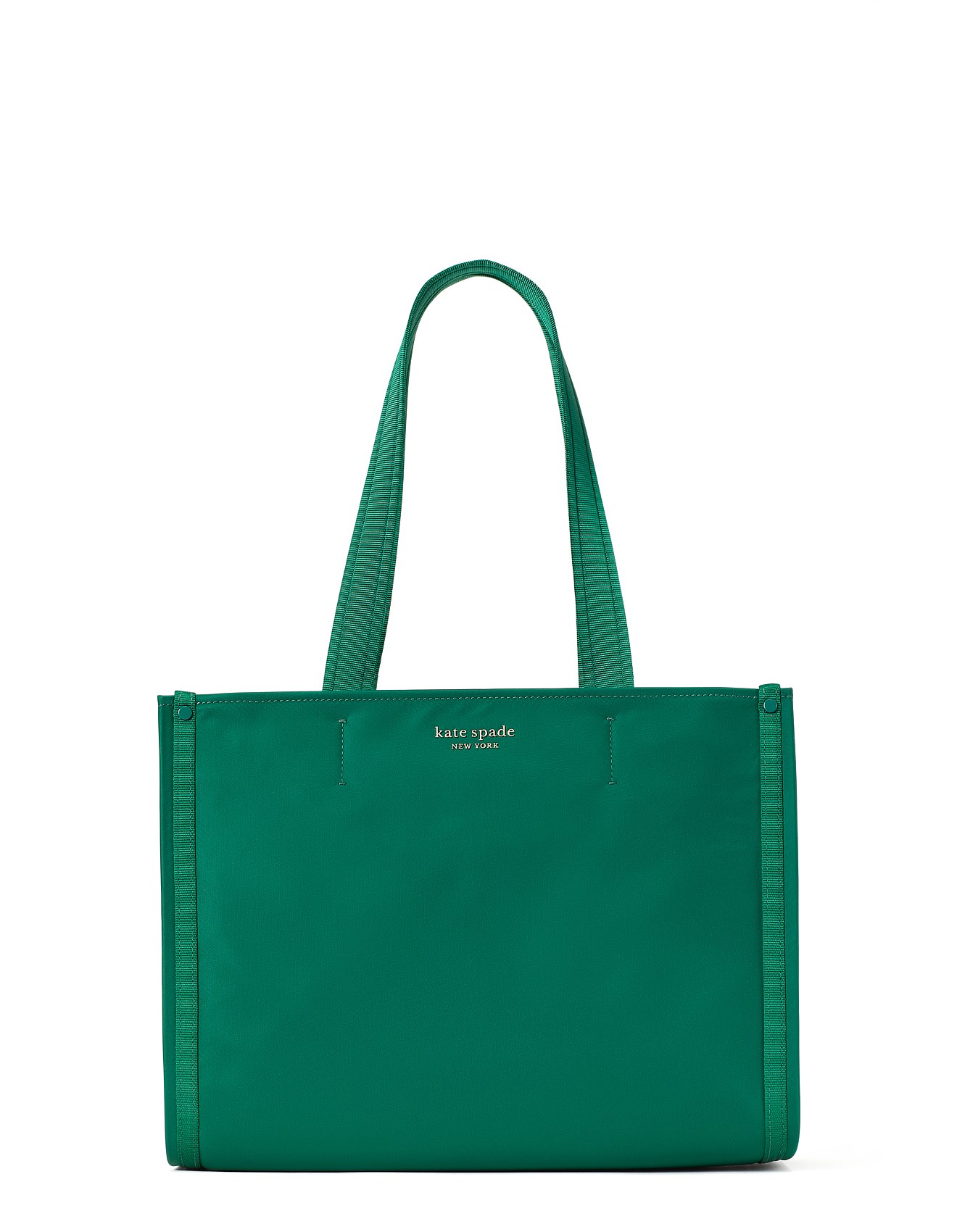 green nylon tote bag