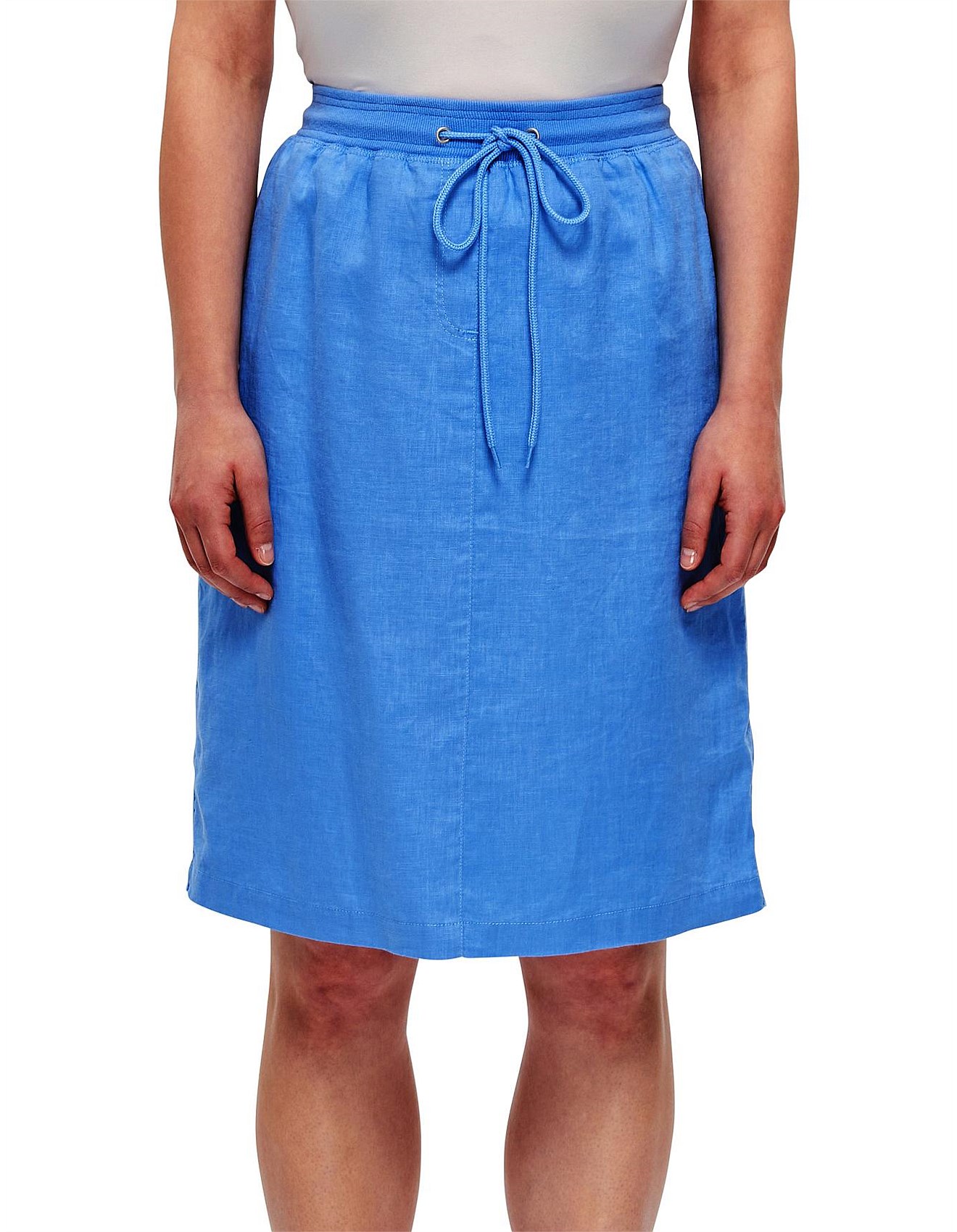 chambray drawstring skirt