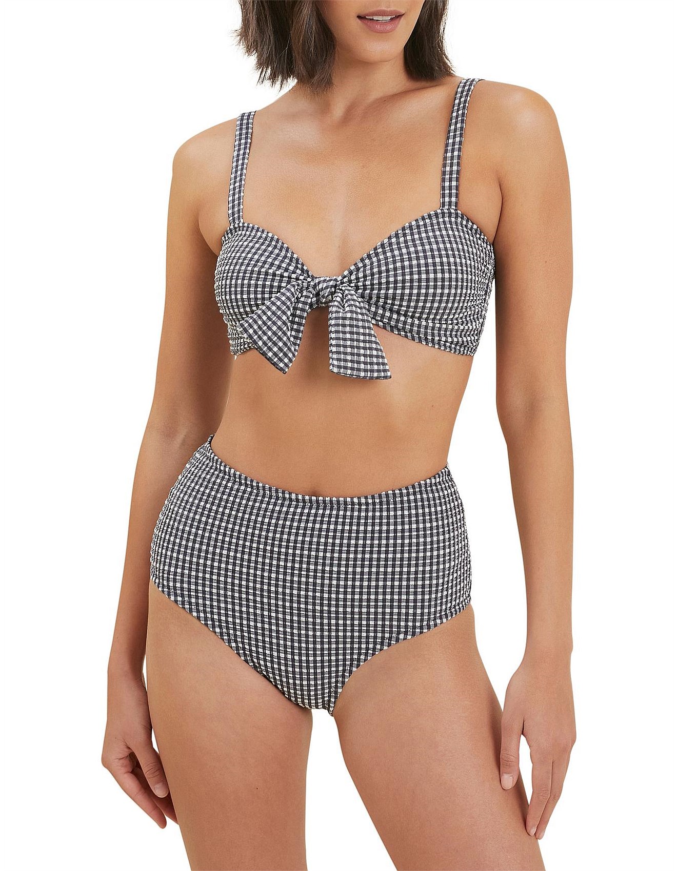 gingham bathing suit