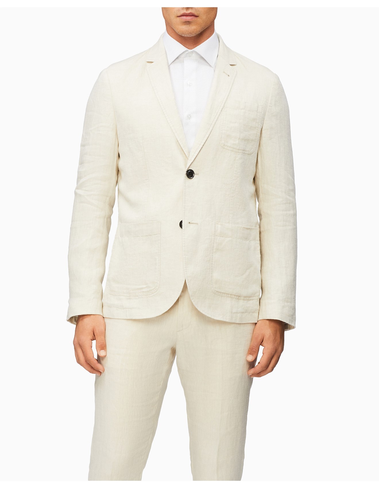 calvin klein linen suit