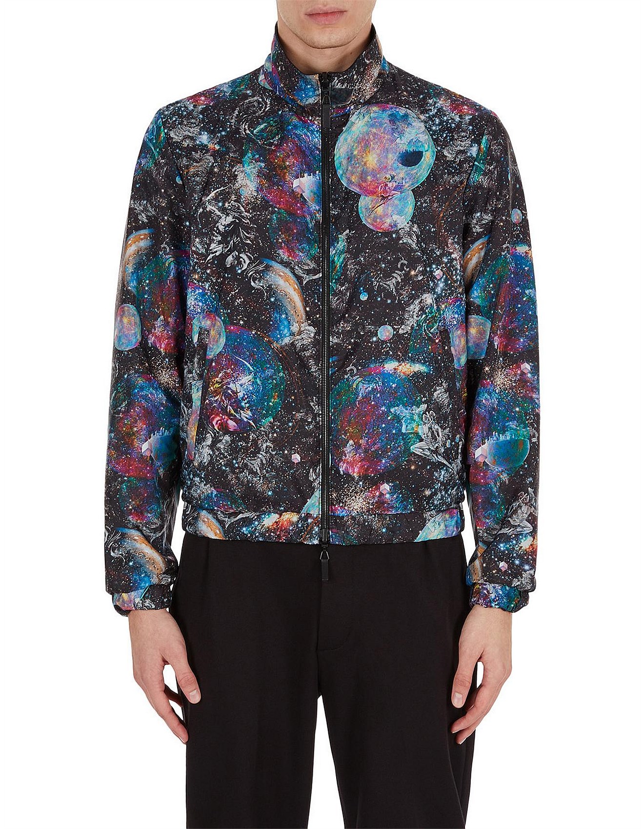 Emporio Armani: Mens Jumpers, Trackies & more | David Jones - Emporio Armani  Reversible Graphic Leather Jacket