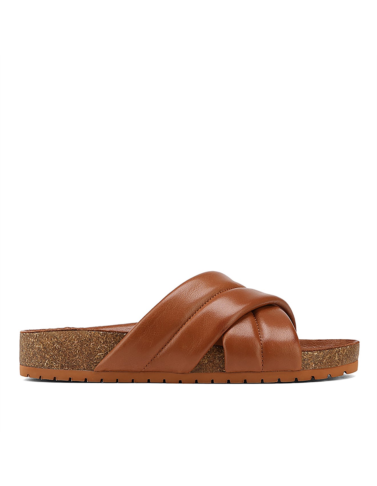 tan slides leather