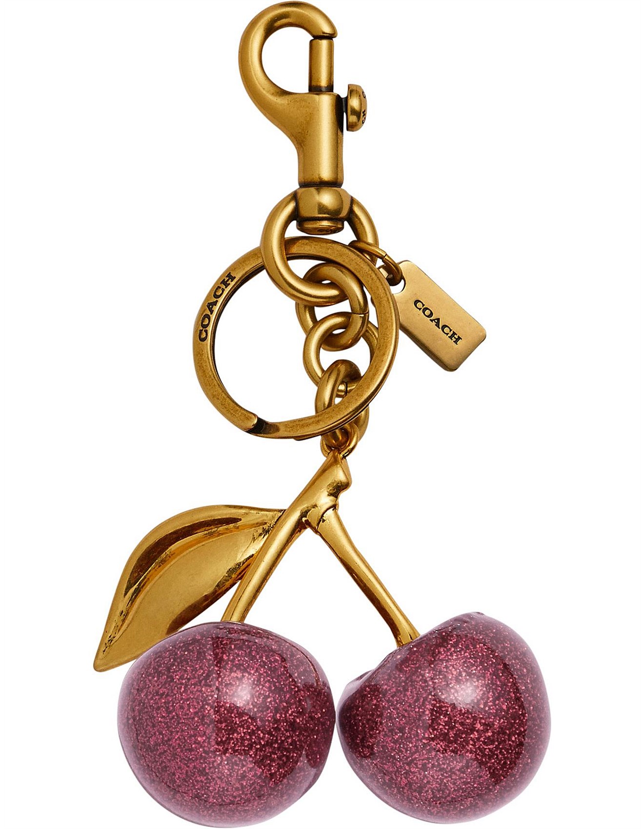 coach cherry bag charm