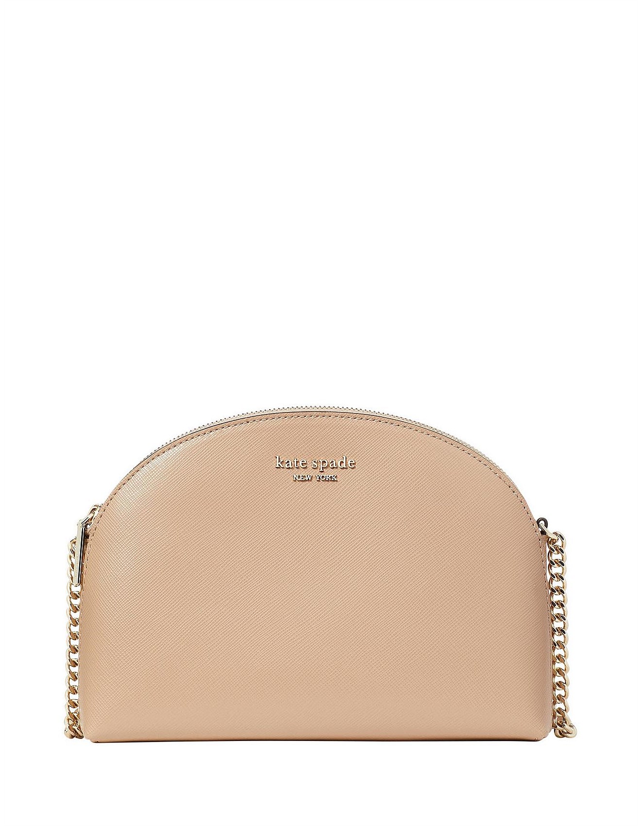 Kate Spade: Women's Bags & Accessories | David Jones - Spencer raw pecan  double zip dome crossbody bag