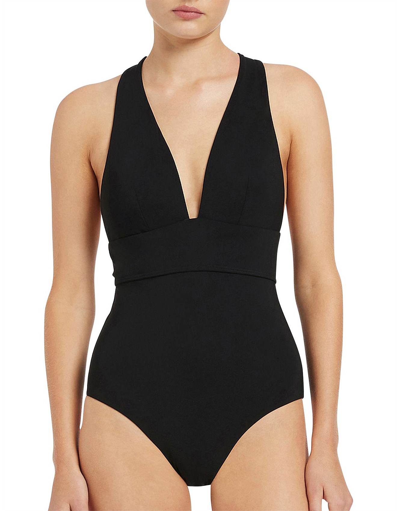 women's plunge one piece swimsuit