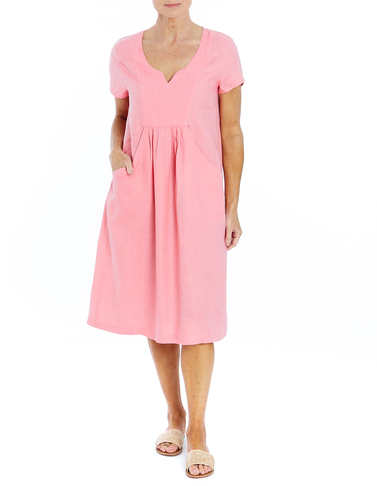 david jones linen dress