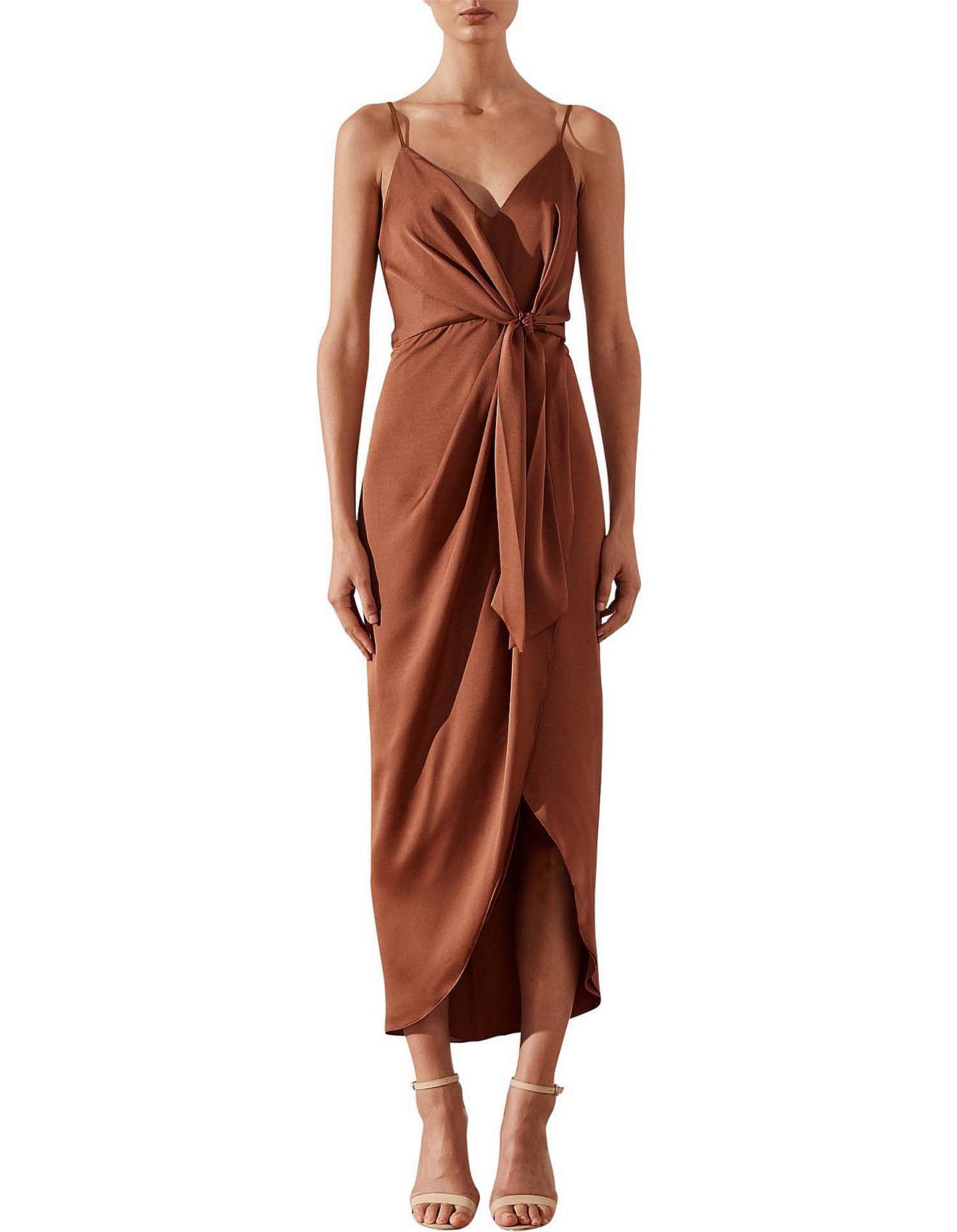 shona joy oro tie front mocha