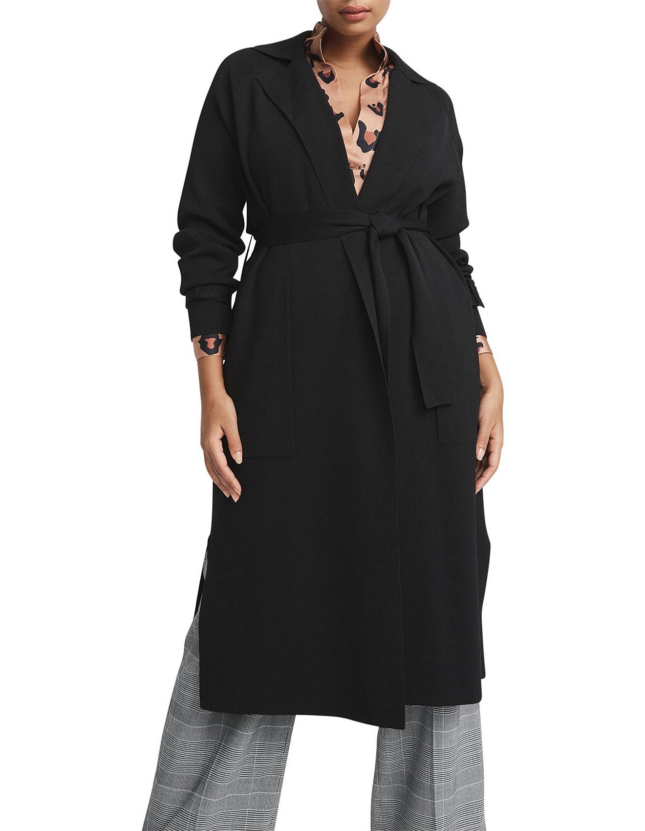 witchery knitted trench