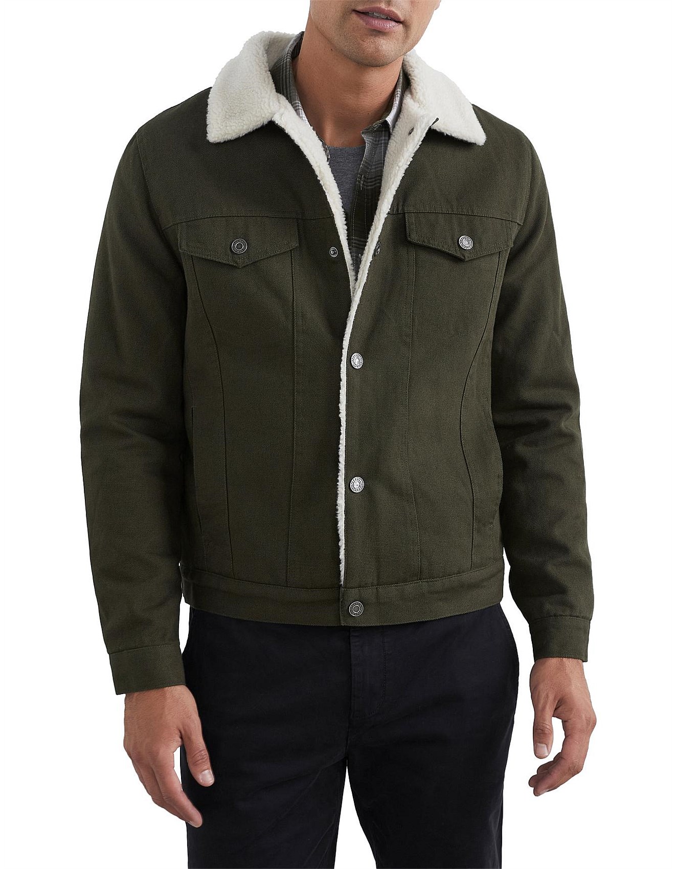 canvas sherpa jacket